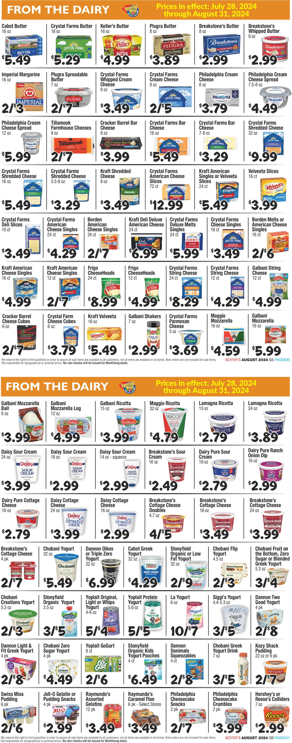 Catalogue Boyer's Food Markets from 07/28/2024