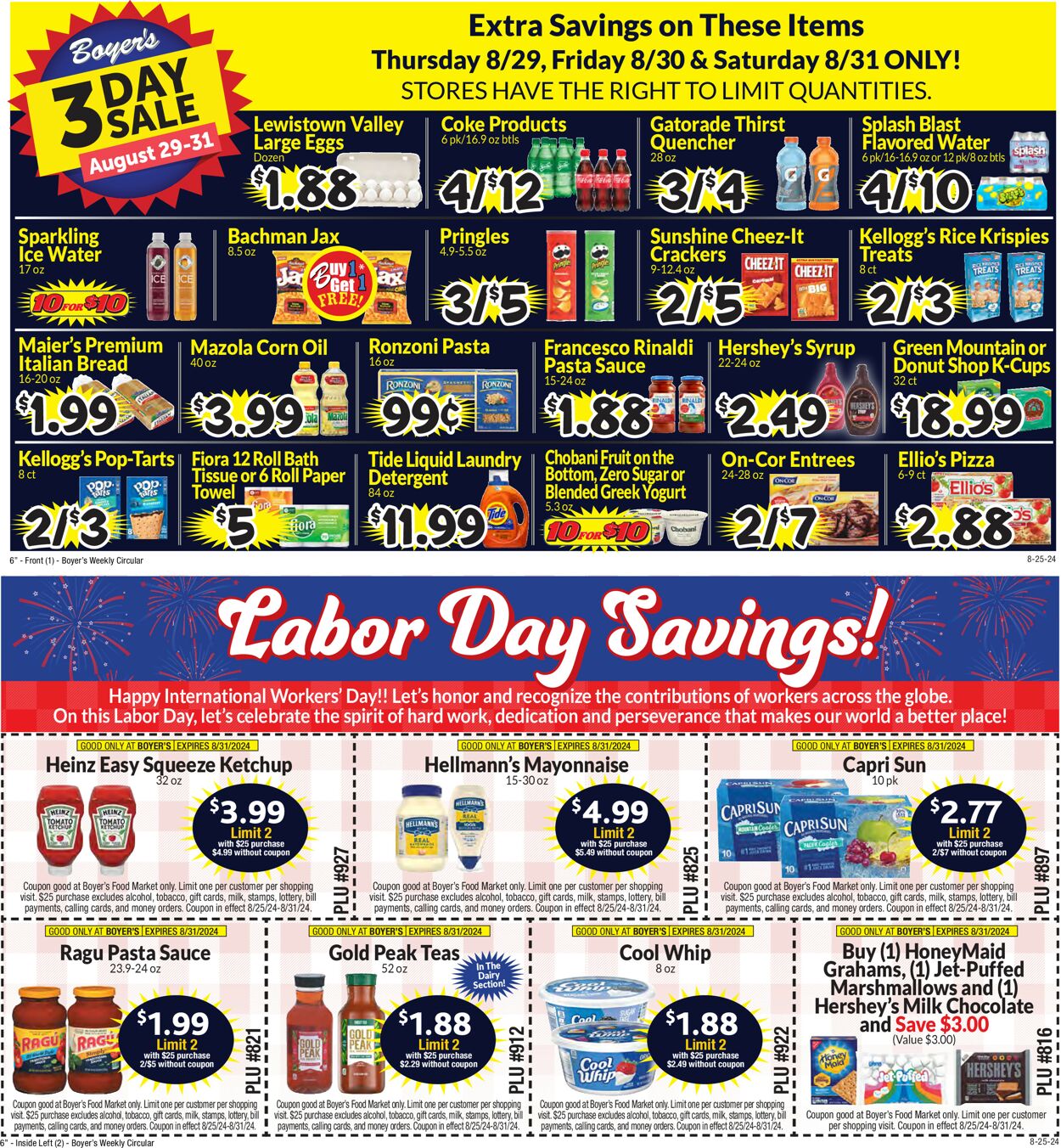 Catalogue Boyer's Food Markets from 08/25/2024