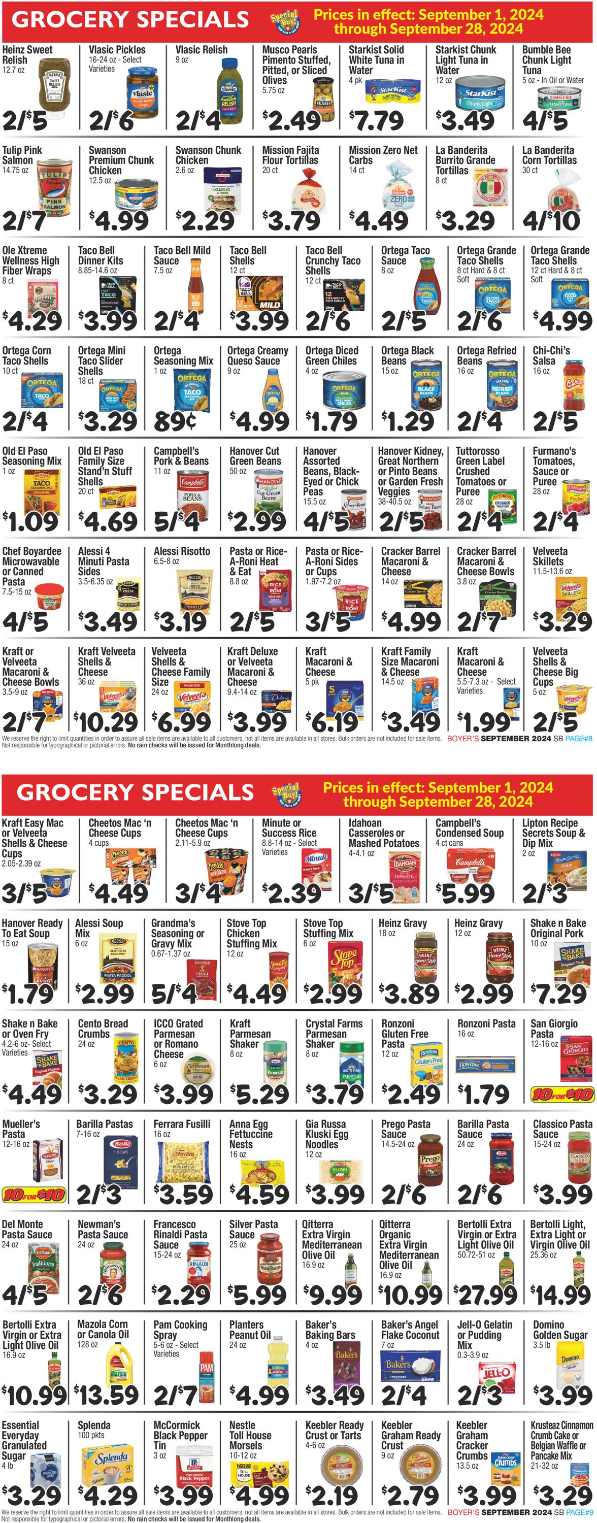 Catalogue Boyer's Food Markets from 09/01/2024