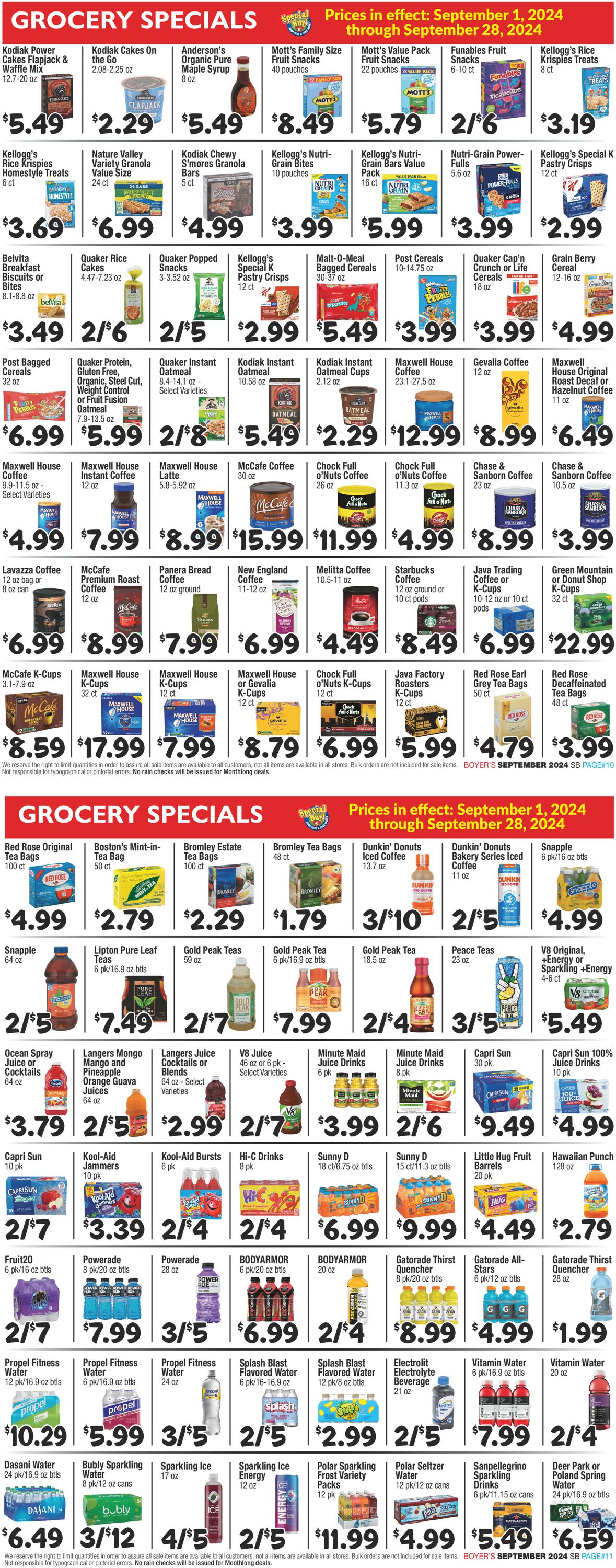 Catalogue Boyer's Food Markets from 09/01/2024