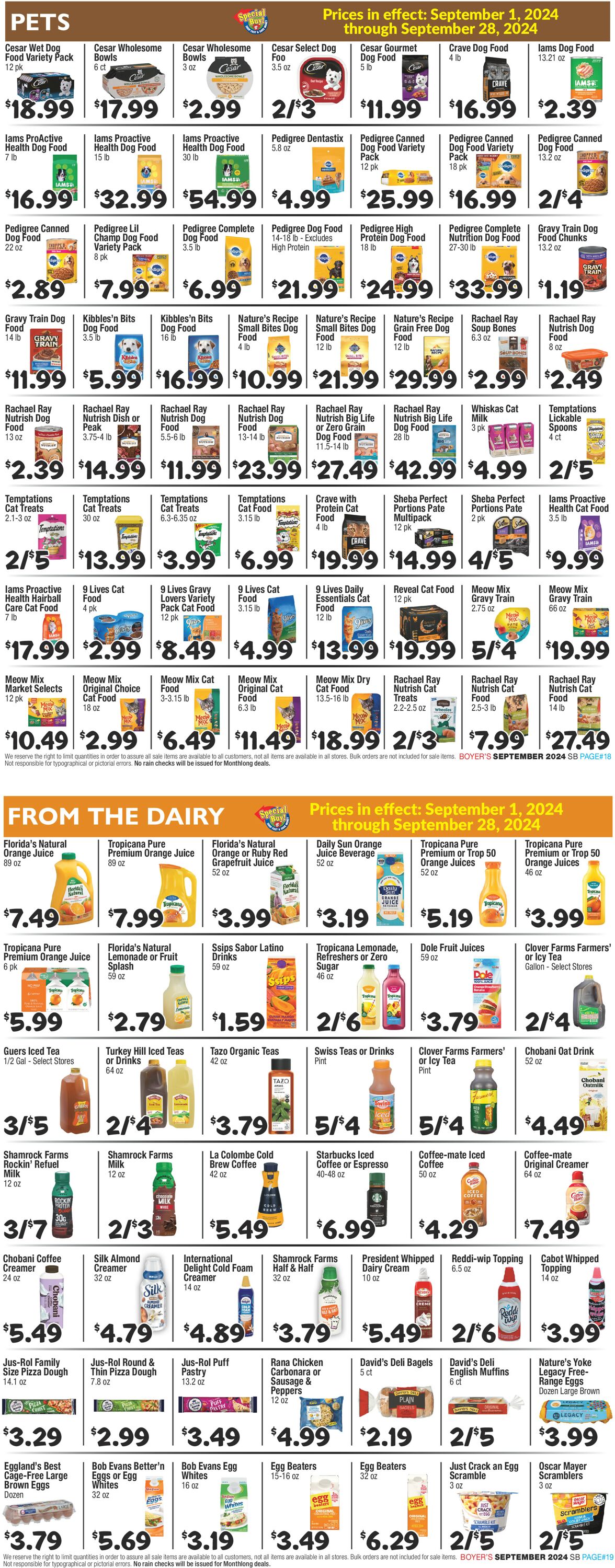 Catalogue Boyer's Food Markets from 09/01/2024