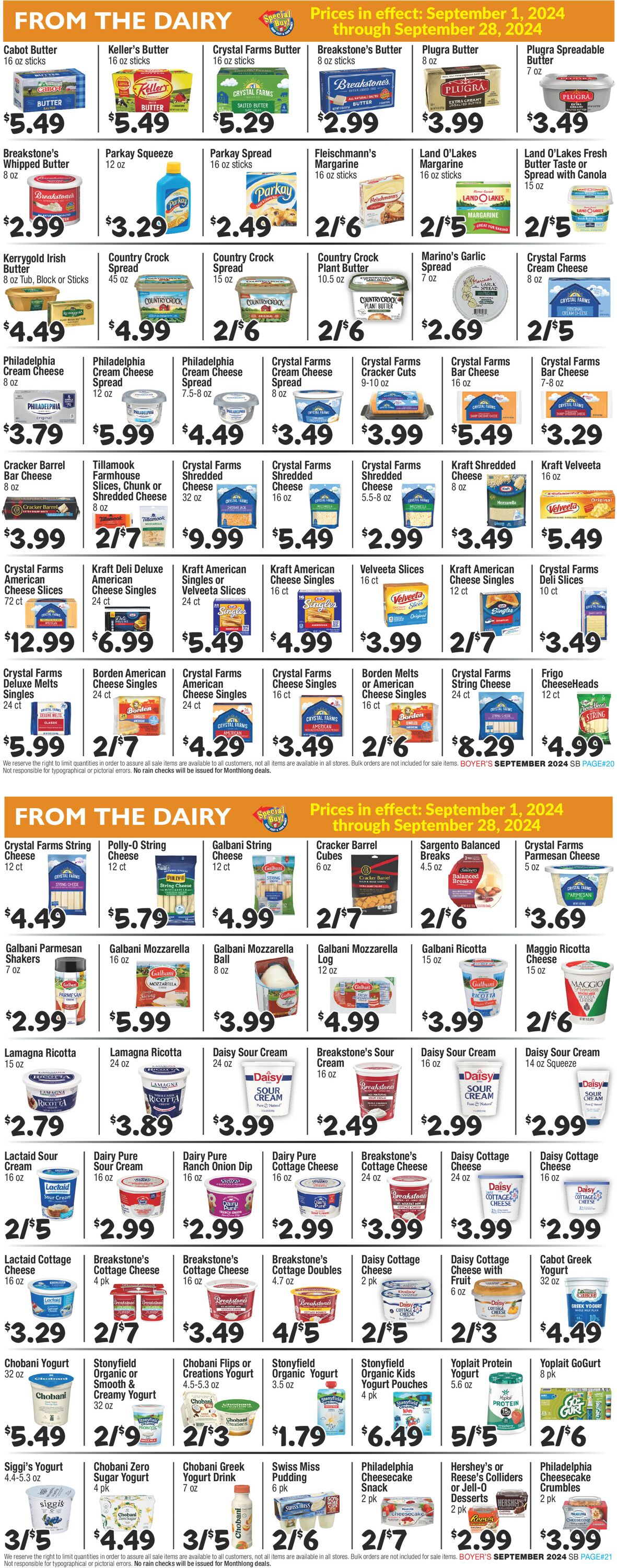 Catalogue Boyer's Food Markets from 09/01/2024