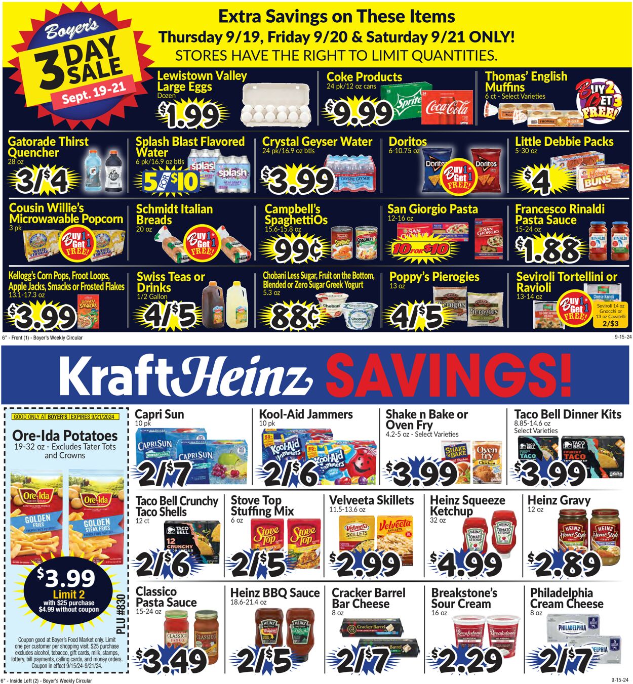 Catalogue Boyer's Food Markets from 09/15/2024