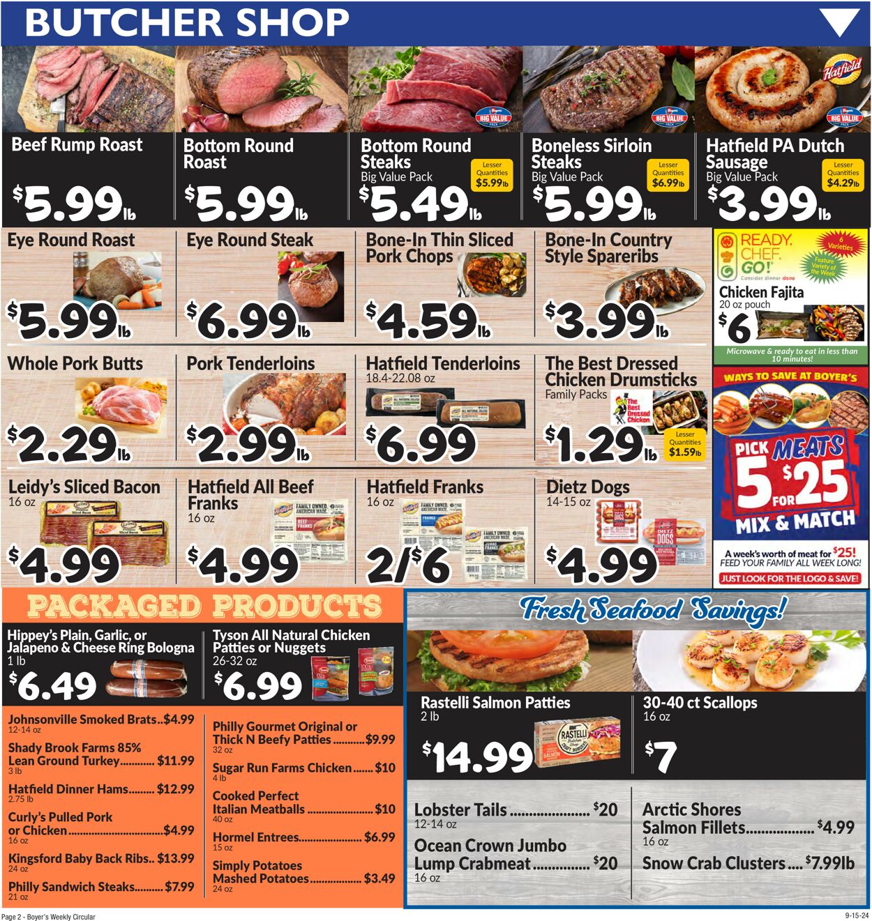 Catalogue Boyer's Food Markets from 09/15/2024