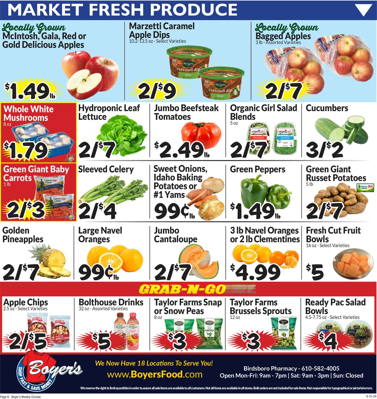 Catalogue Boyer's Food Markets from 09/15/2024