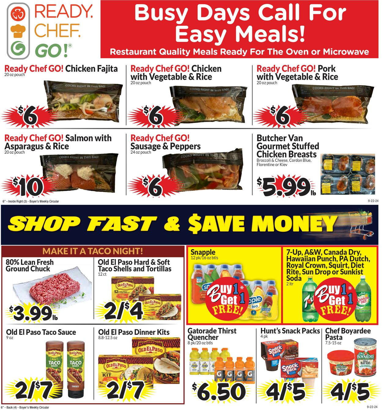 Catalogue Boyer's Food Markets from 09/22/2024