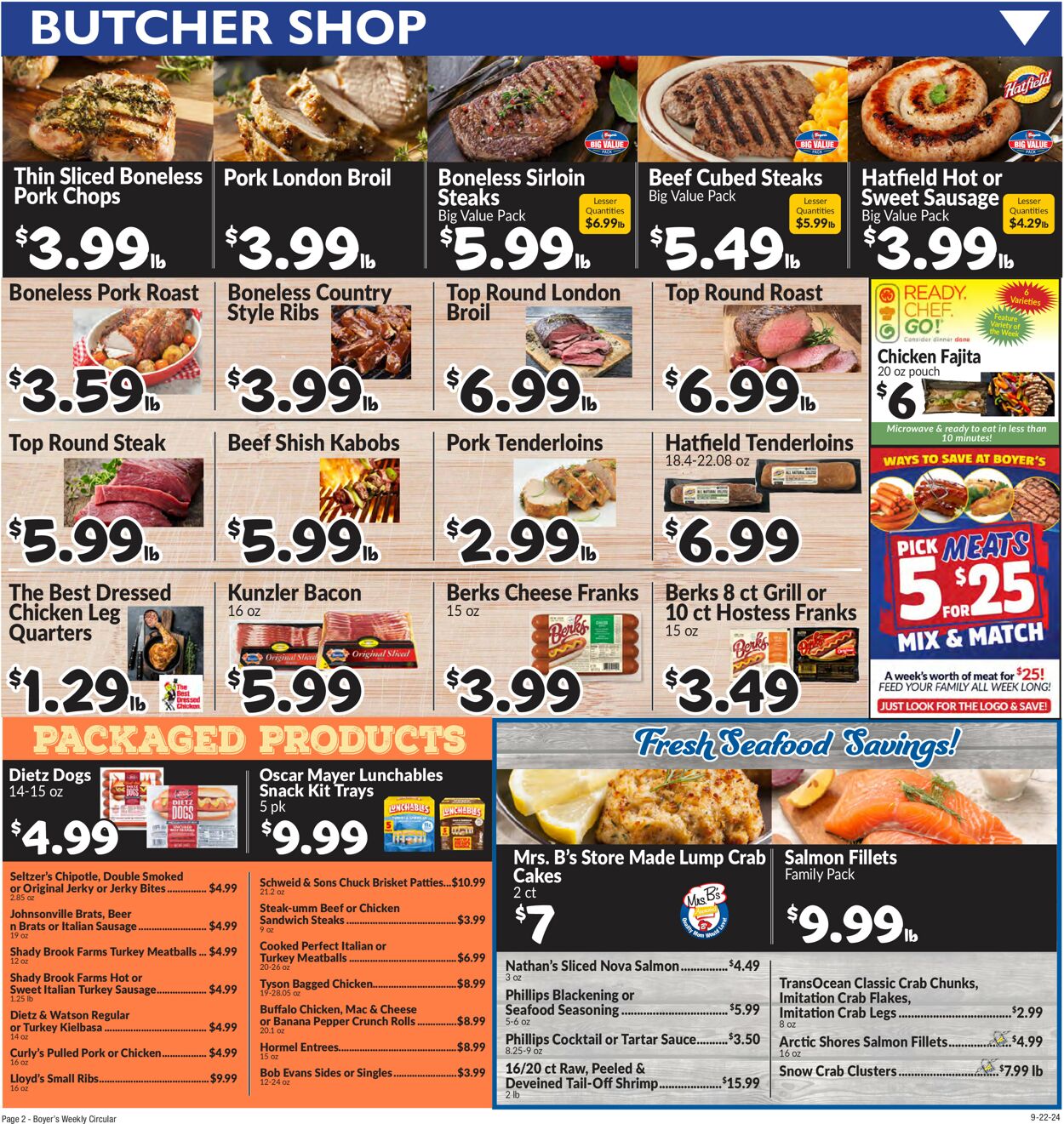 Catalogue Boyer's Food Markets from 09/22/2024