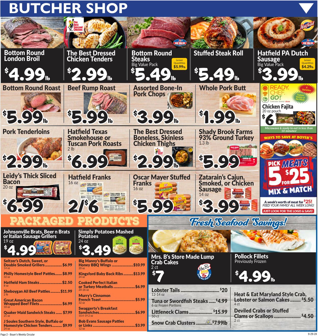 Catalogue Boyer's Food Markets from 09/29/2024