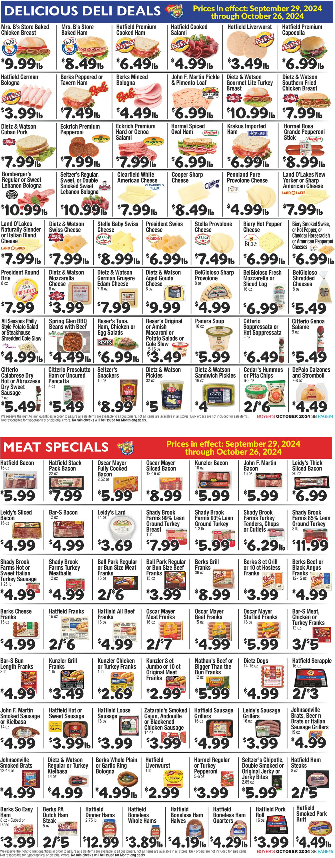 Catalogue Boyer's Food Markets from 09/29/2024