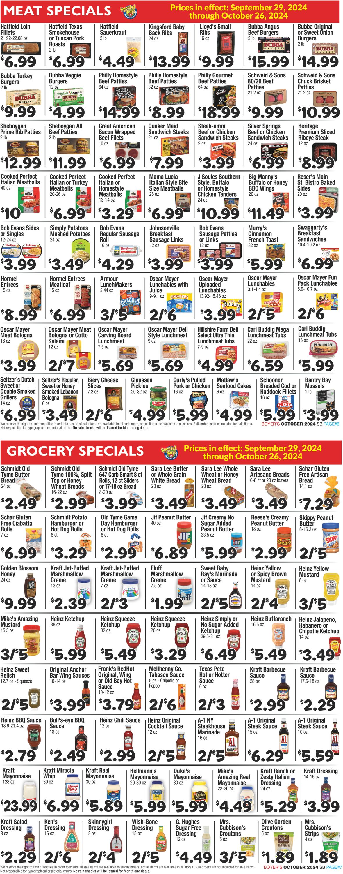 Catalogue Boyer's Food Markets from 09/29/2024