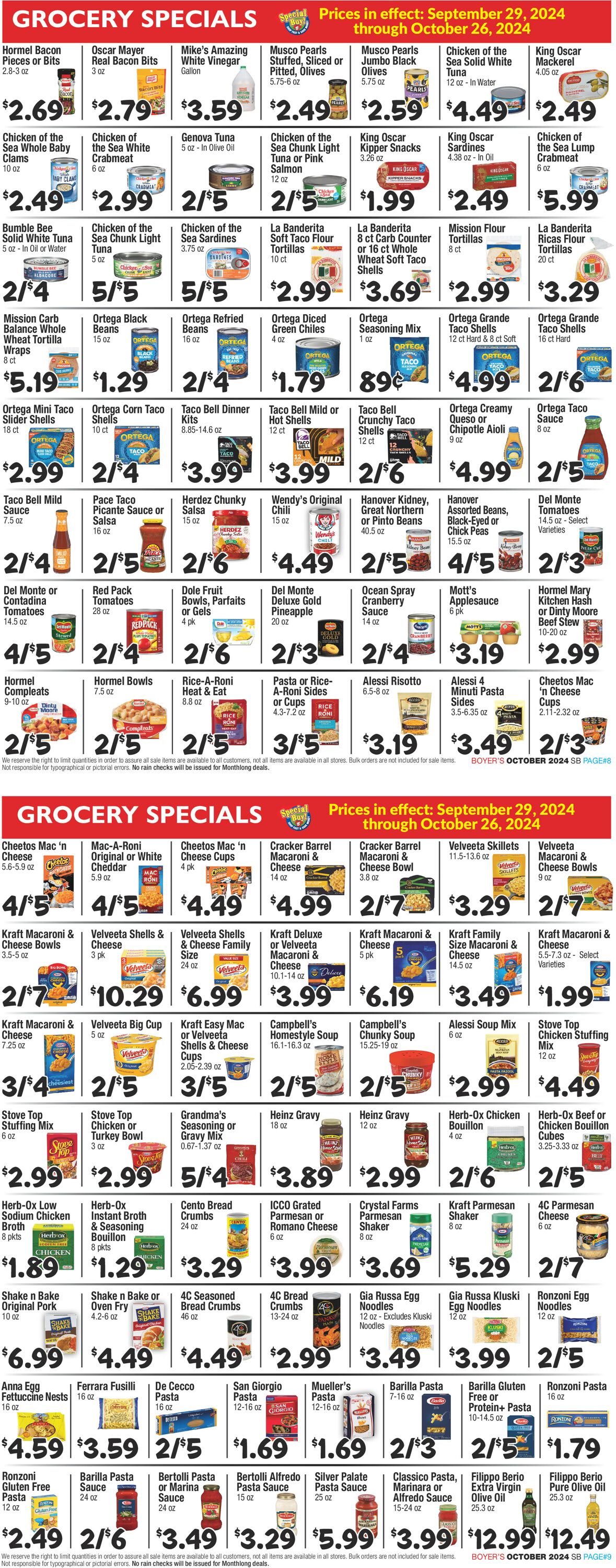 Catalogue Boyer's Food Markets from 09/29/2024