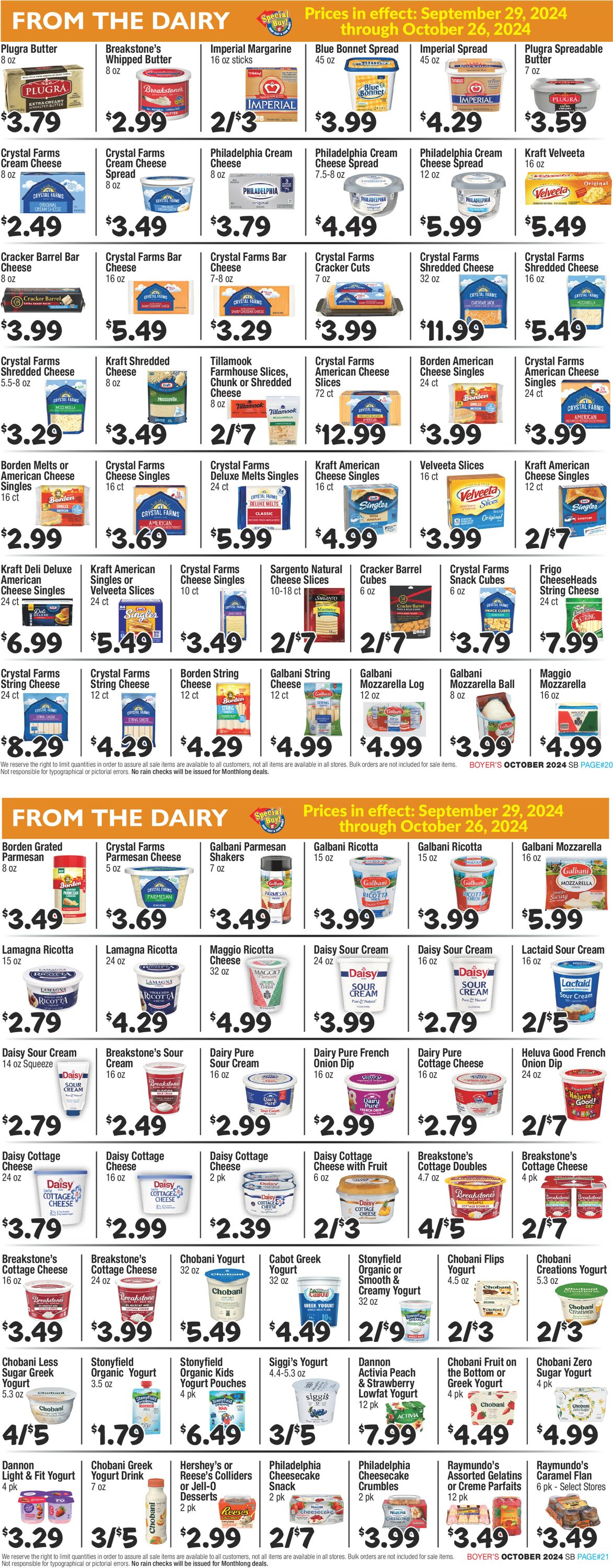 Catalogue Boyer's Food Markets from 09/29/2024