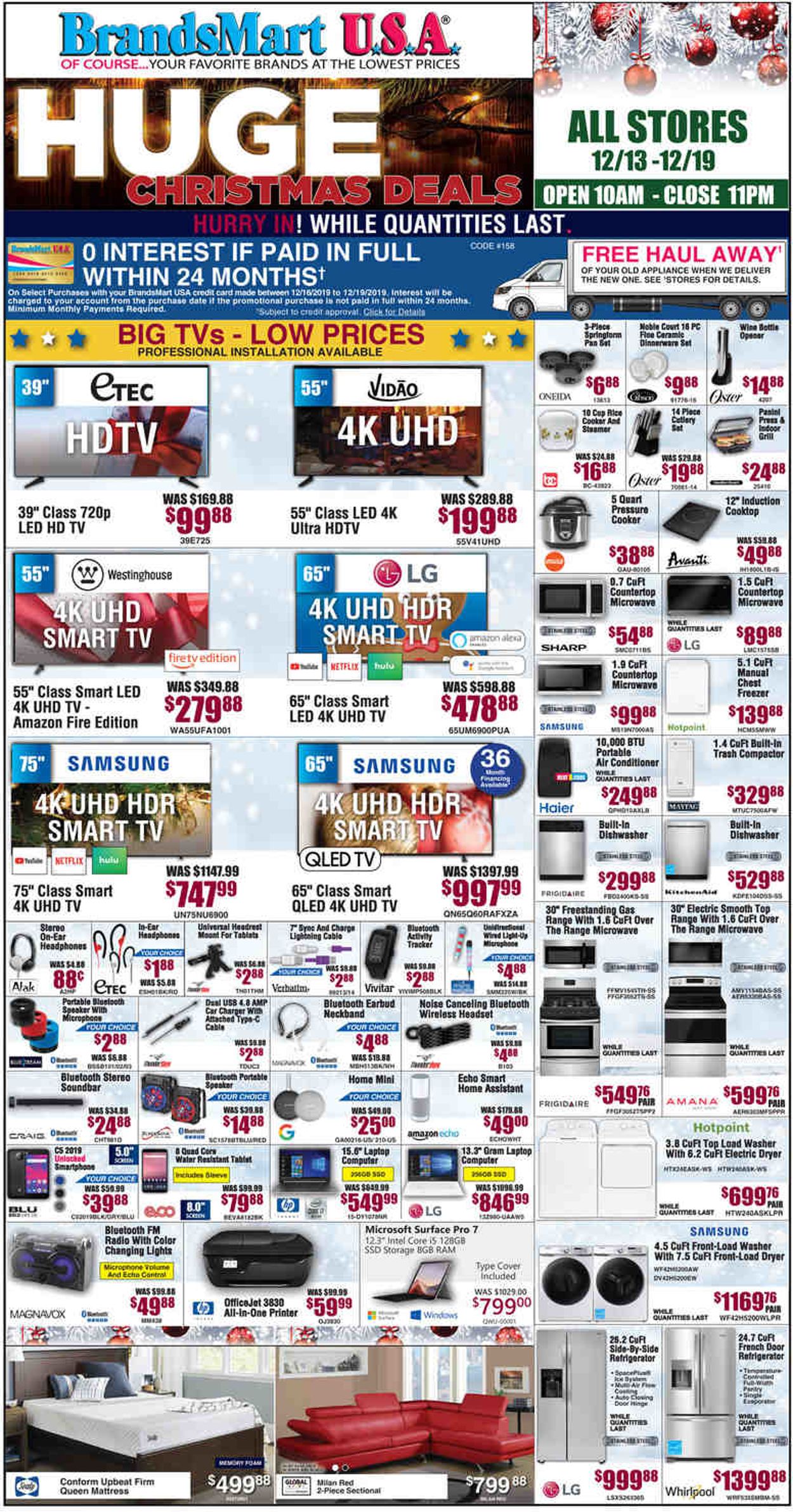 Catalogue Brandsmart USA - Christmas Deals Ad 2019 from 12/16/2019