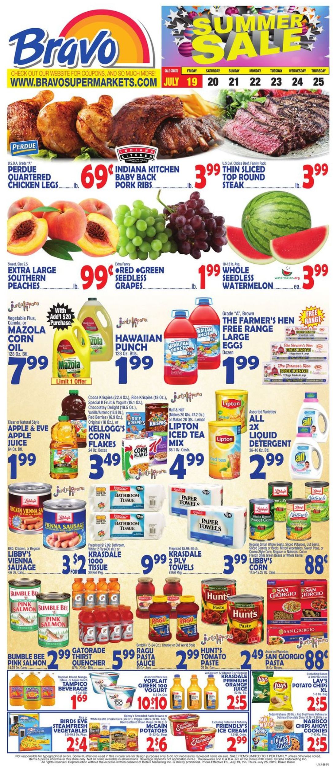 Catalogue Bravo Supermarkets from 07/19/2019