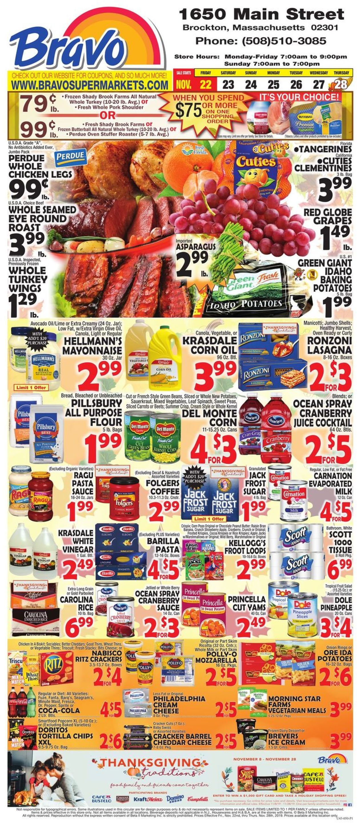 Catalogue Bravo Supermarkets from 11/22/2019