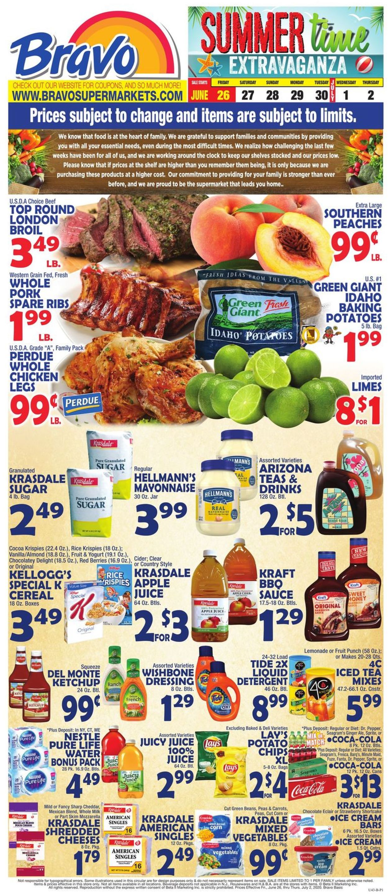 Catalogue Bravo Supermarkets from 06/26/2020