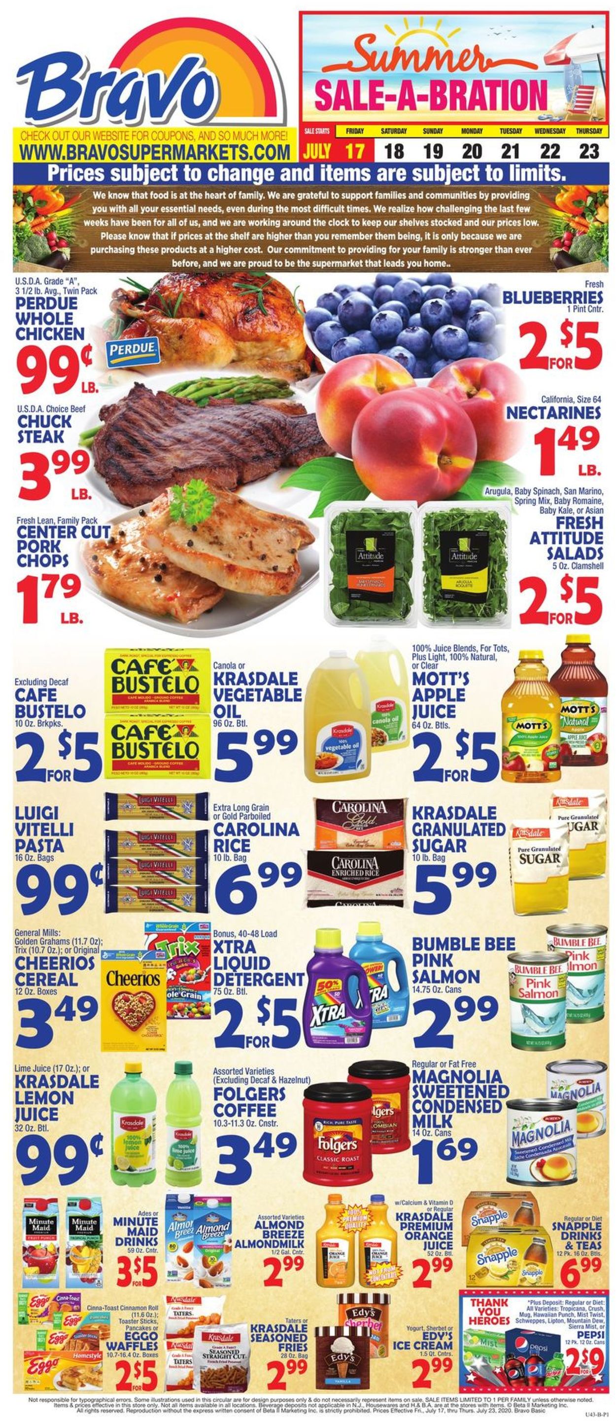 Catalogue Bravo Supermarkets from 07/17/2020