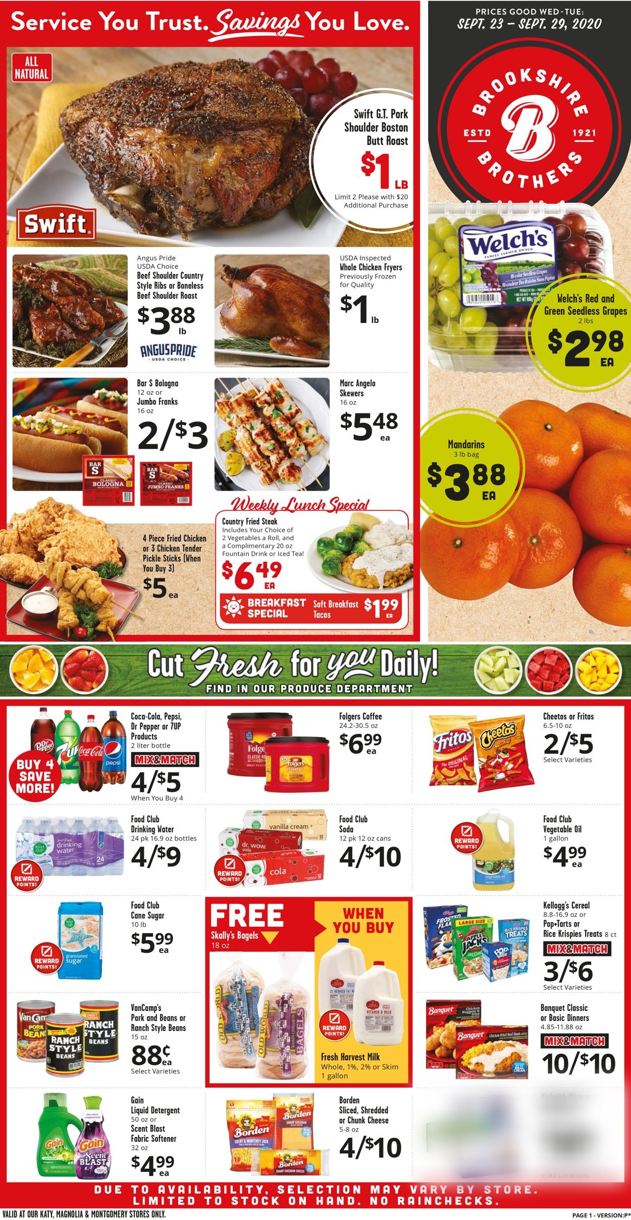Catalogue Brookshire Brothers from 09/23/2020