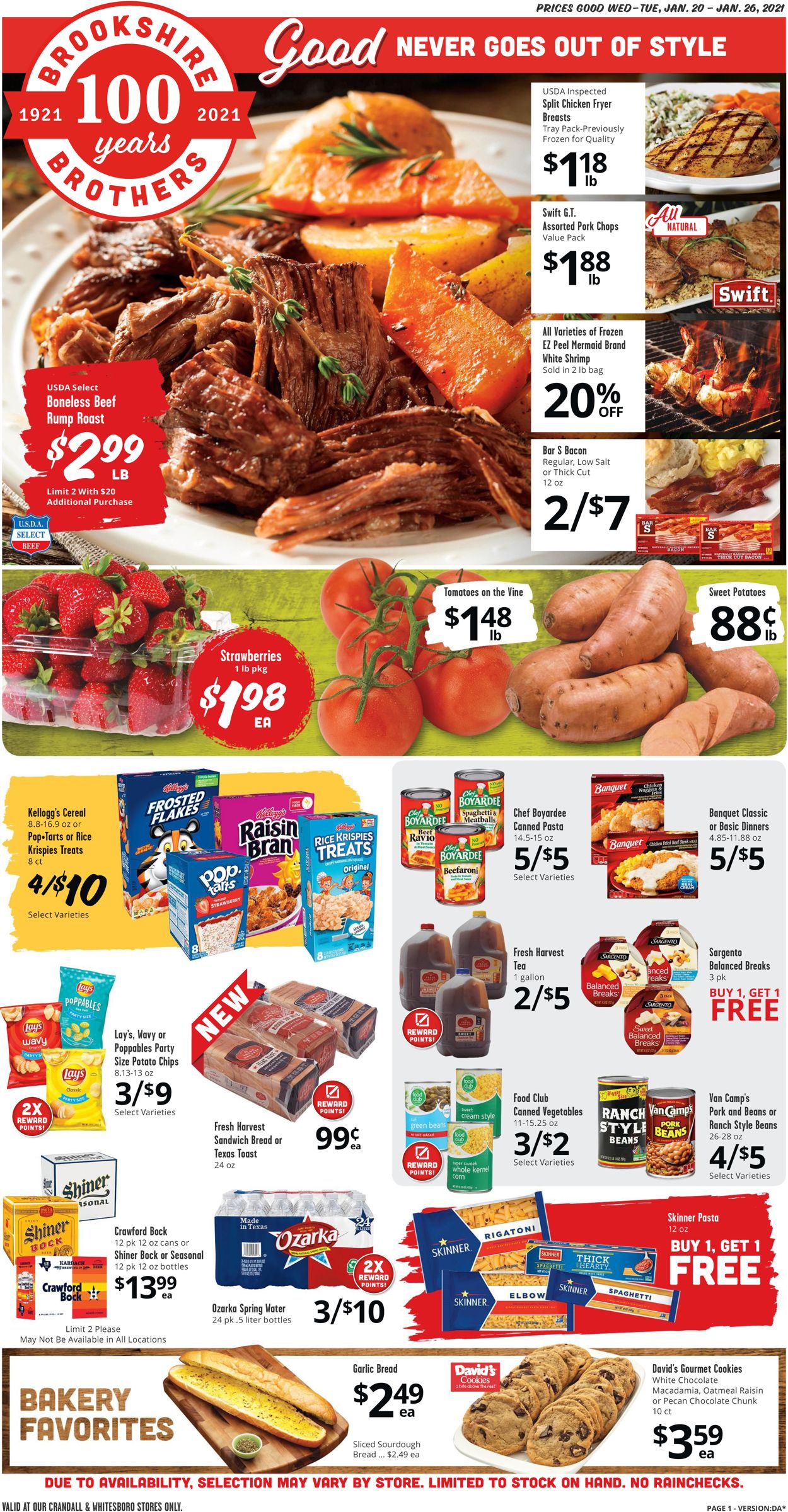 Catalogue Brookshire Brothers from 01/20/2021
