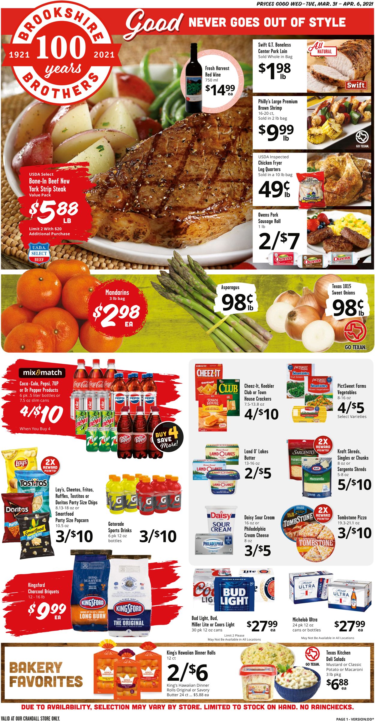 Catalogue Brookshire Brothers Easter 2021 from 03/31/2021
