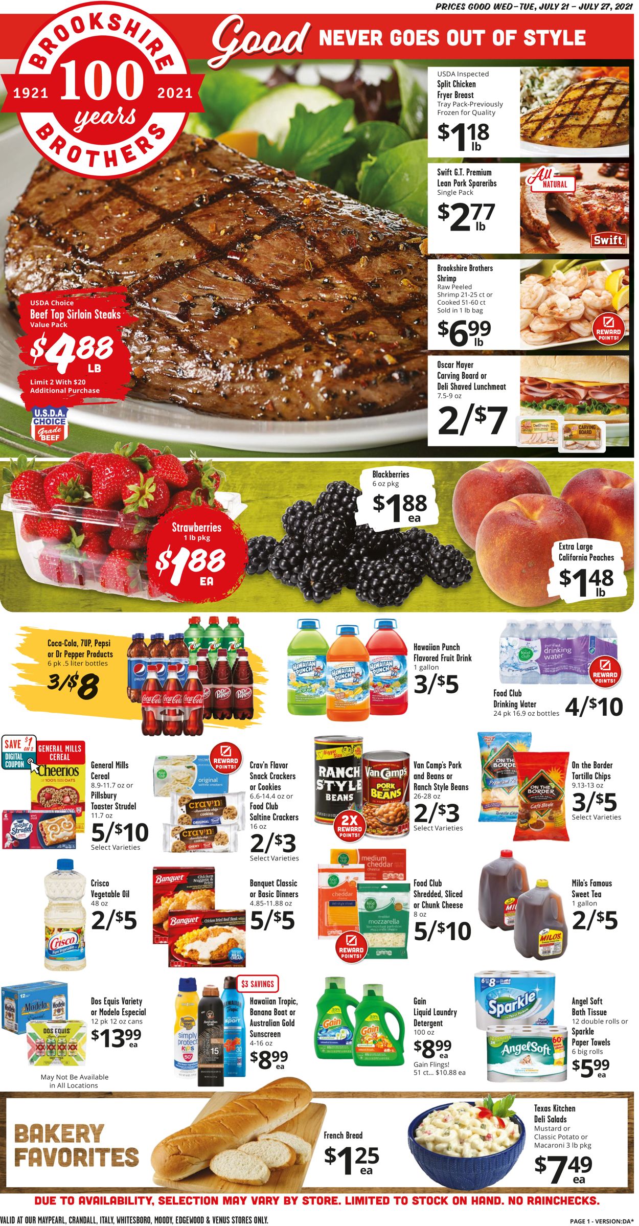 Catalogue Brookshire Brothers from 07/21/2021