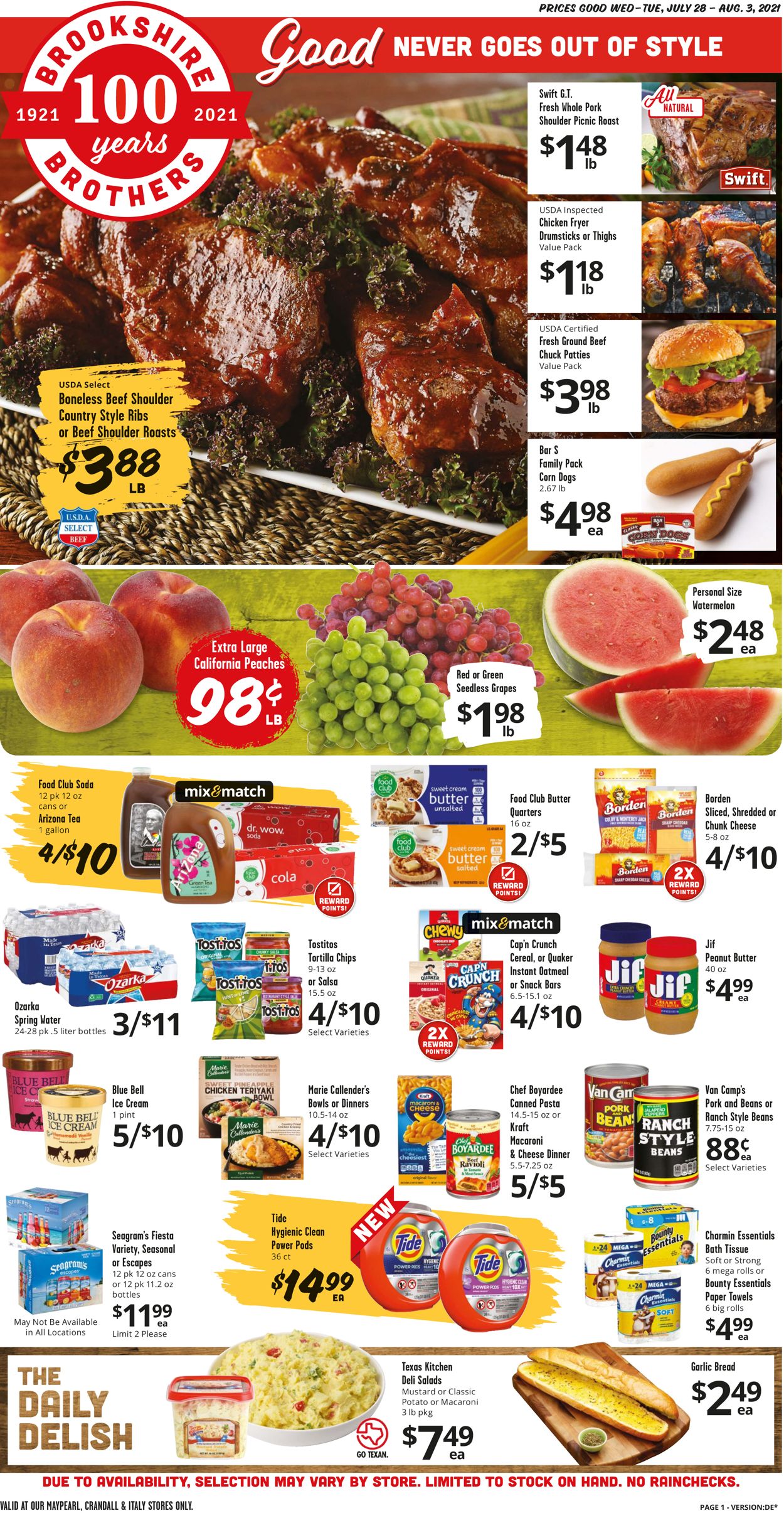 Catalogue Brookshire Brothers from 07/28/2021