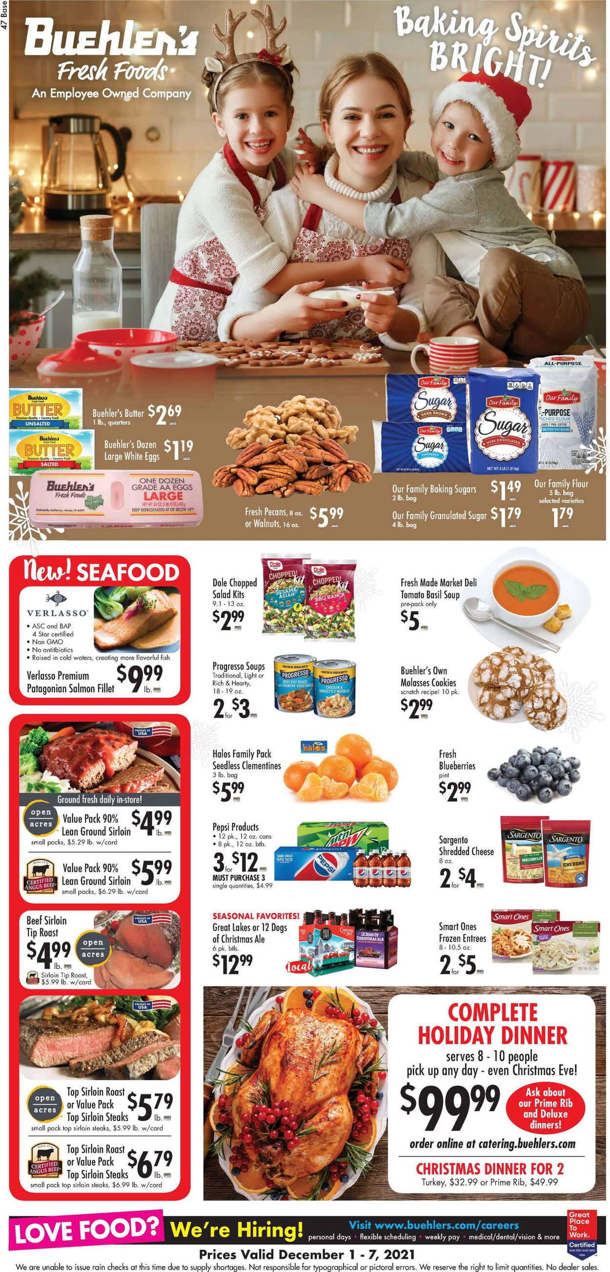 Catalogue Buehler's Fresh Foods HOLIDAYS 2021 from 12/01/2021