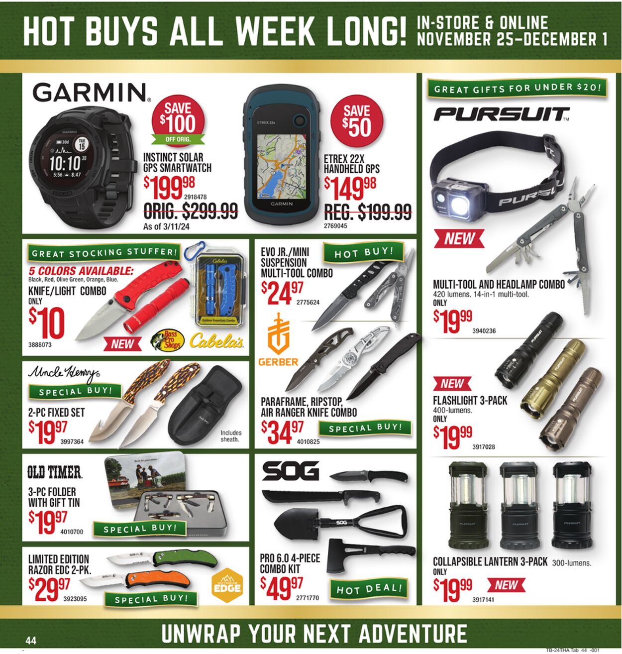 Catalogue Cabela's from 11/25/2024