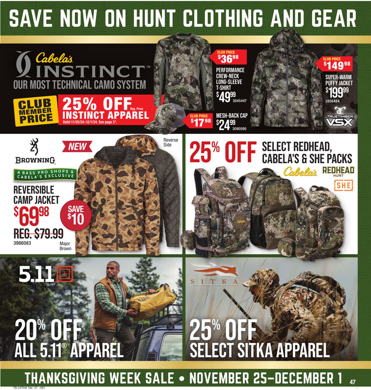 Catalogue Cabela's from 11/25/2024