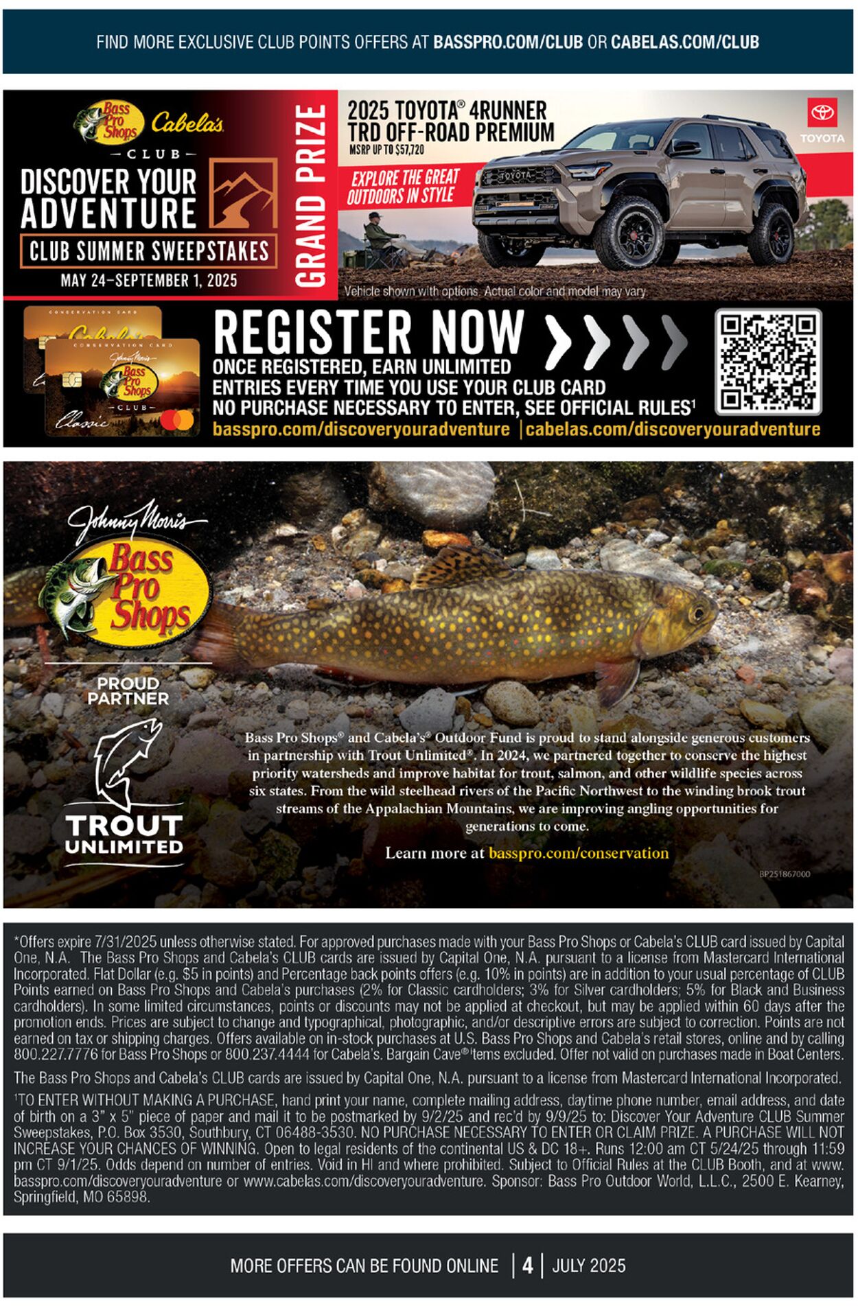 Catalogue Cabela's from 07/01/2025