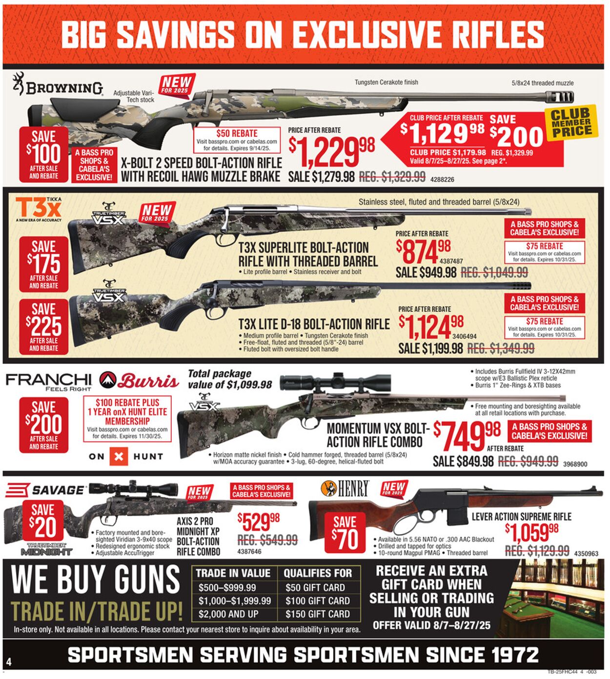 Catalogue Cabela's from 08/07/2025