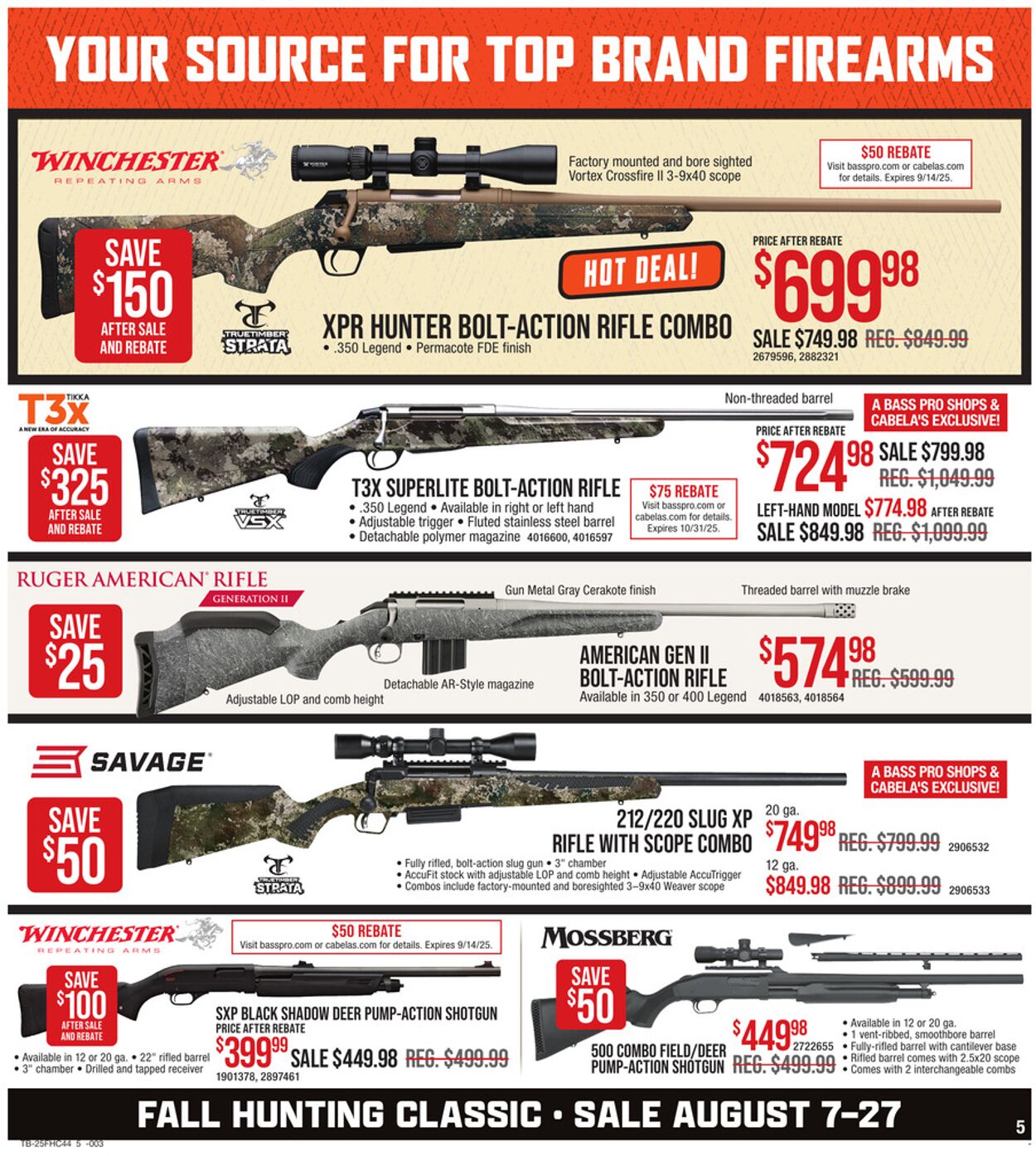Catalogue Cabela's from 08/07/2025