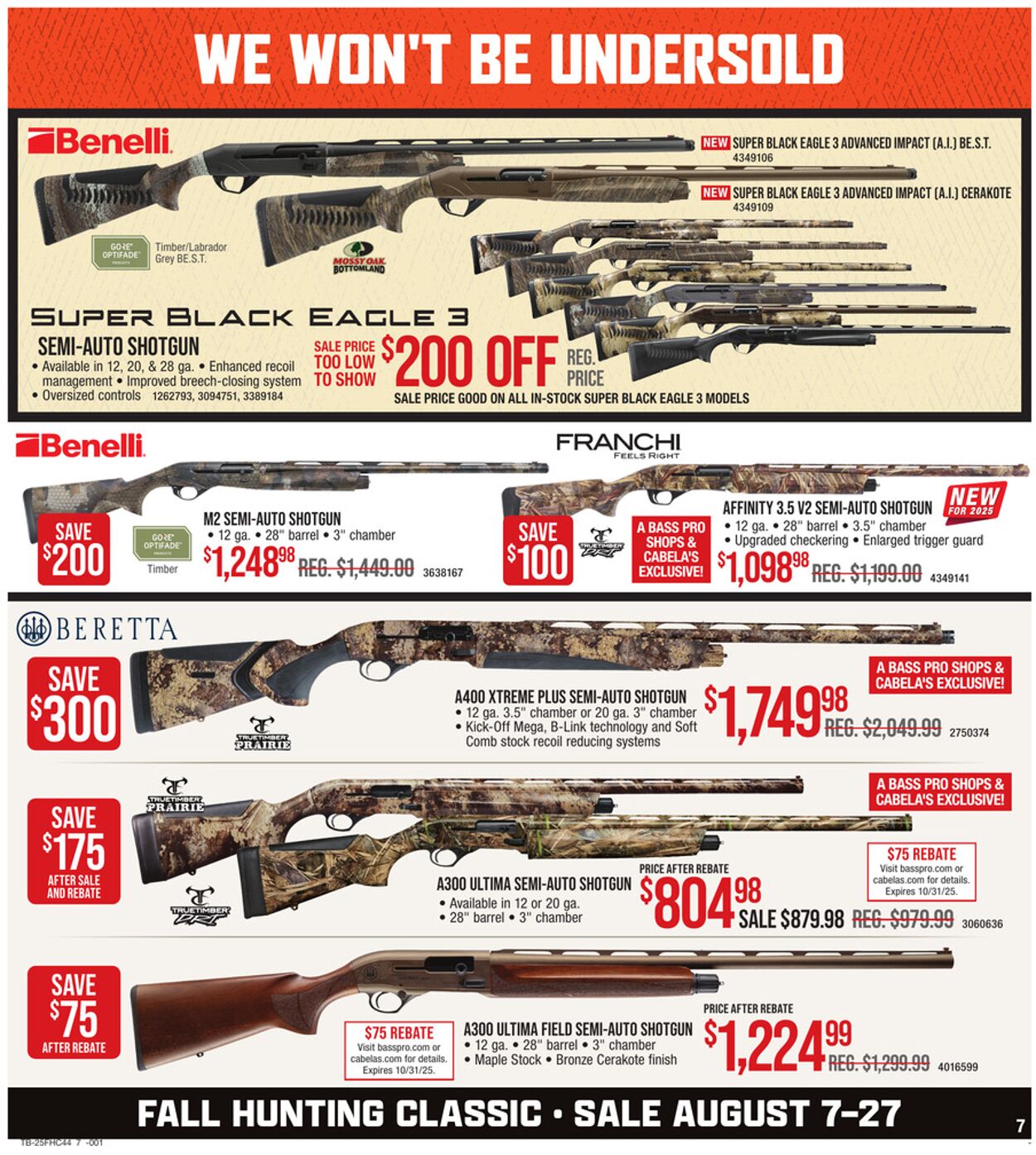 Catalogue Cabela's from 08/07/2025