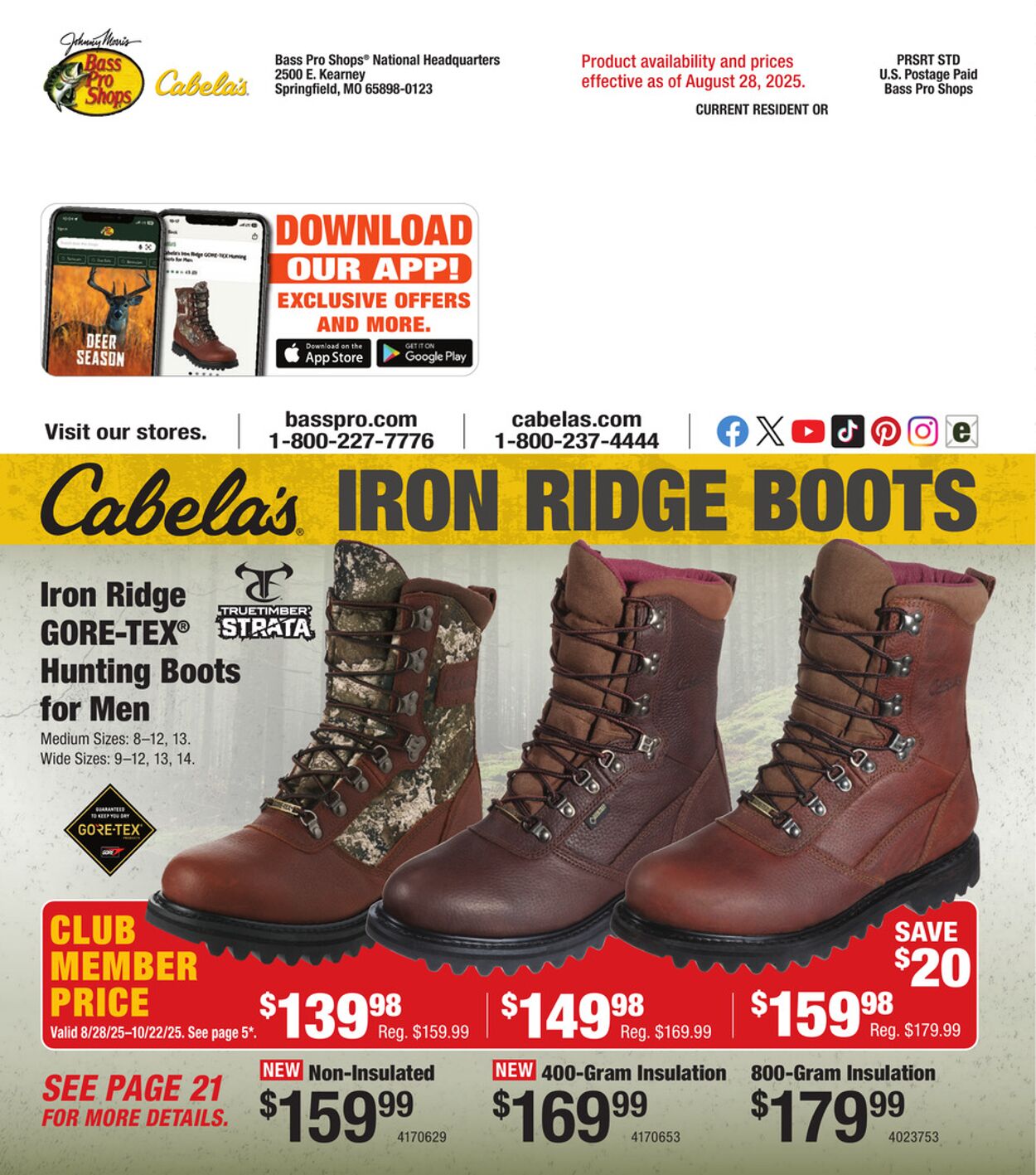 Catalogue Cabela's from 08/31/2025