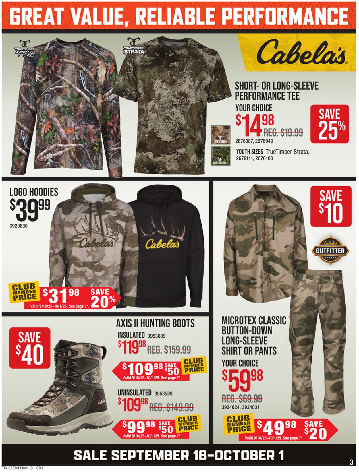 Catalogue Cabela's from 09/18/2025