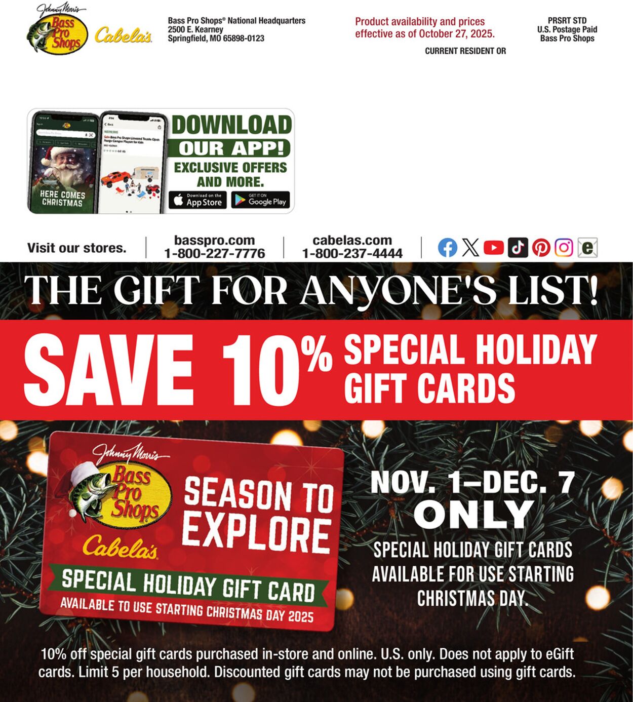 Catalogue Cabela's from 11/14/2025