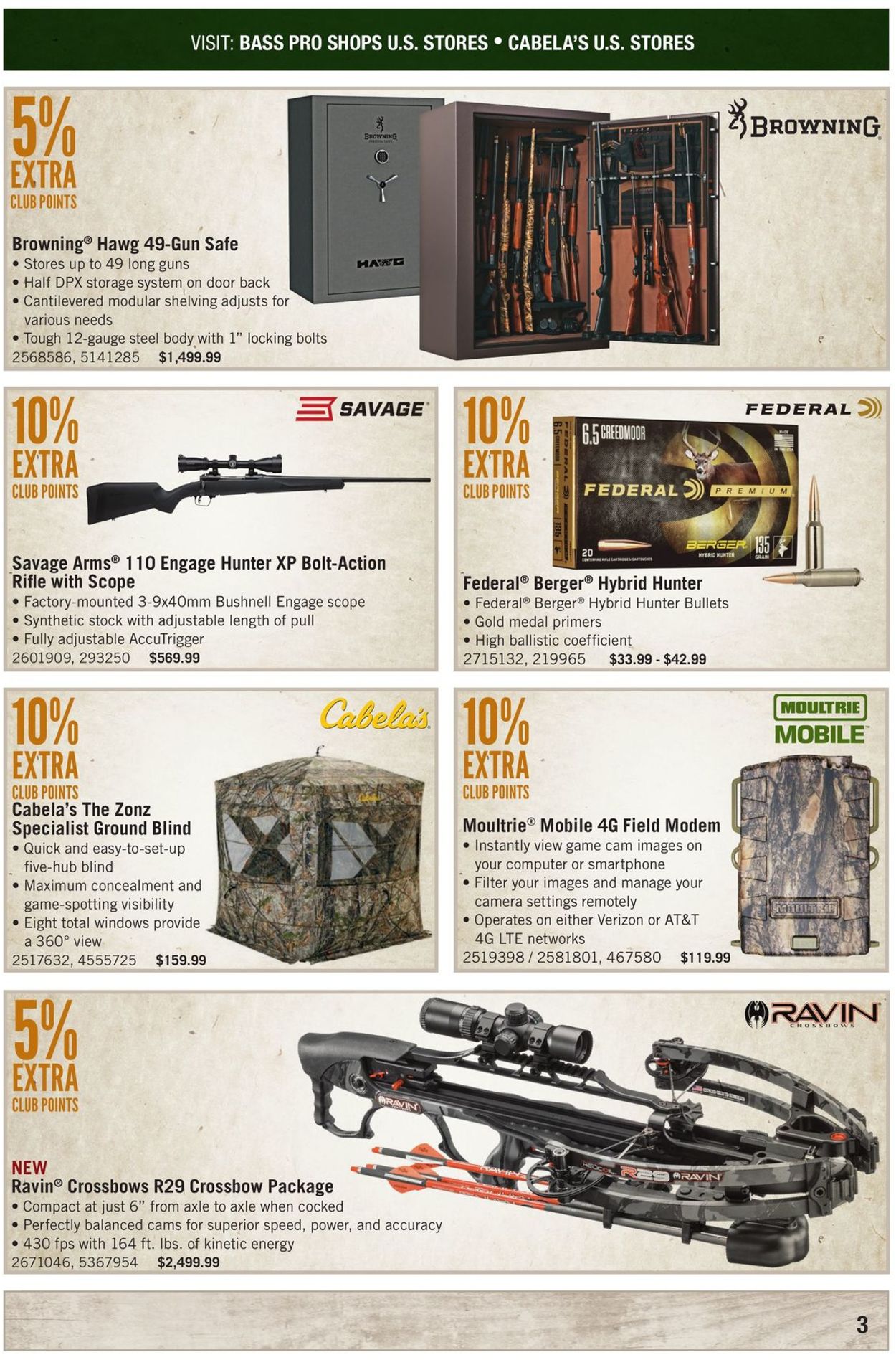 Catalogue Cabela's from 08/01/2019