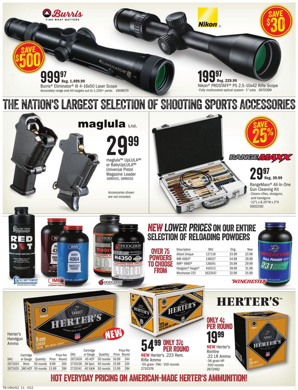 Catalogue Cabela's from 08/09/2019