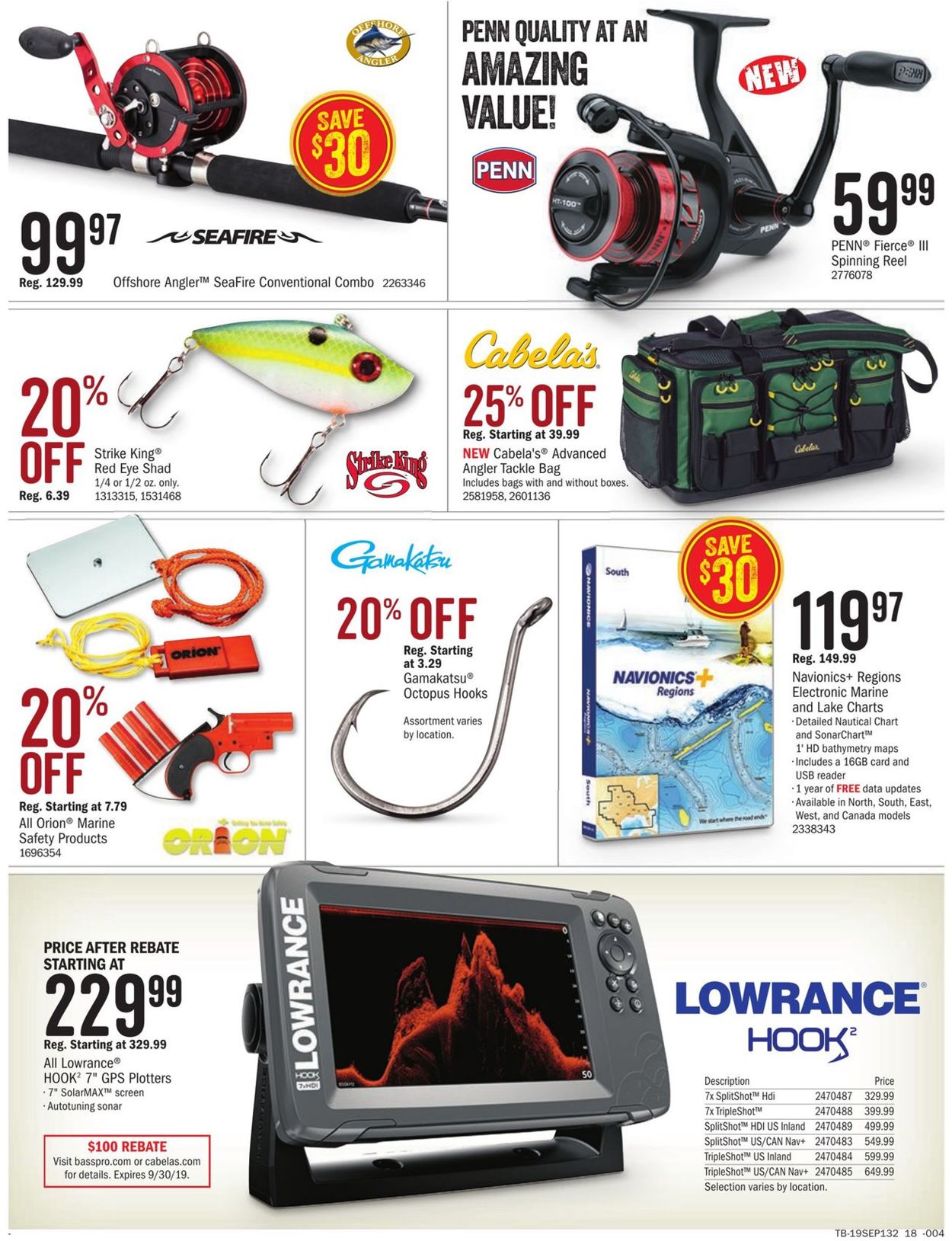 Catalogue Cabela's from 08/26/2019