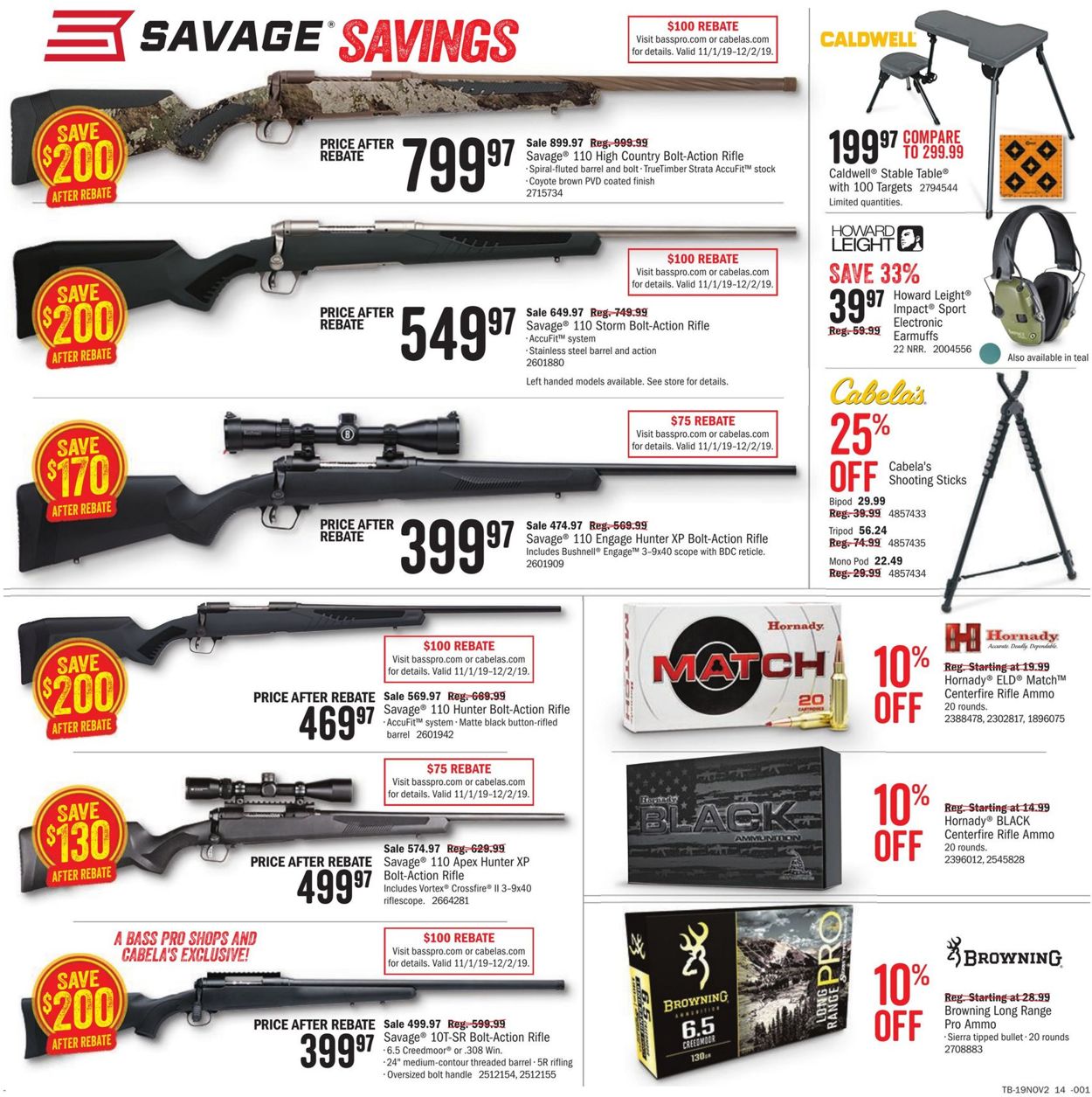 Catalogue Cabela's from 10/31/2019