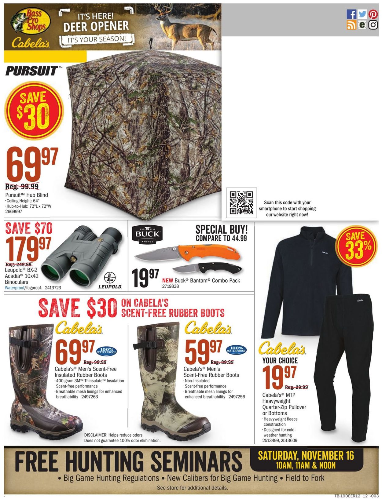 Catalogue Cabela's from 11/07/2019