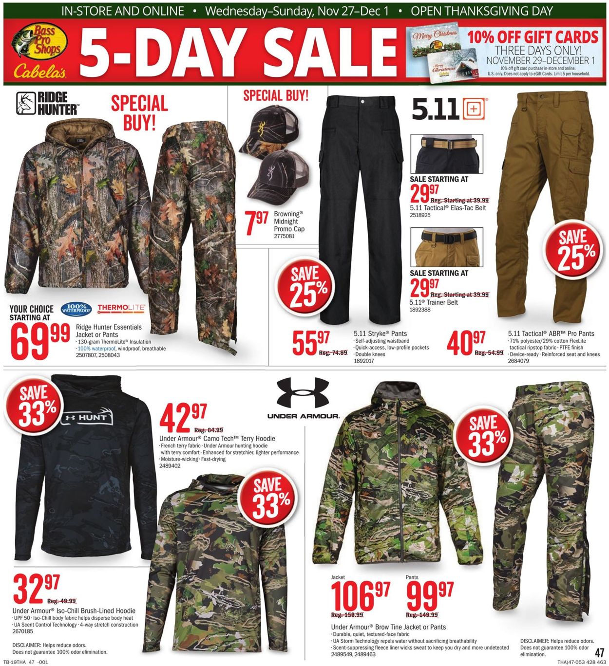 Catalogue Cabela's - Black Friday Ad 2019 from 11/27/2019