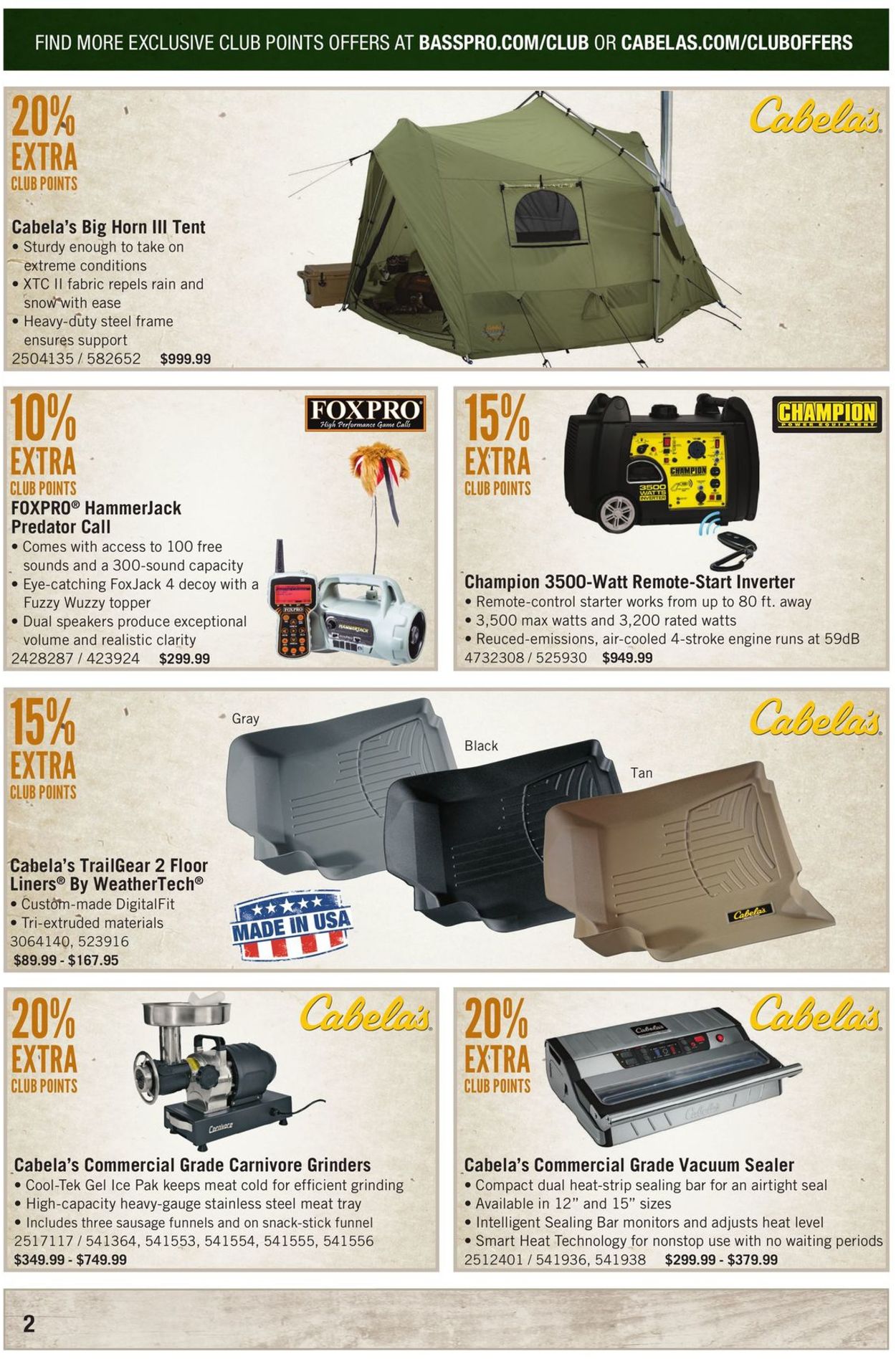 Catalogue Cabela's from 12/01/2019