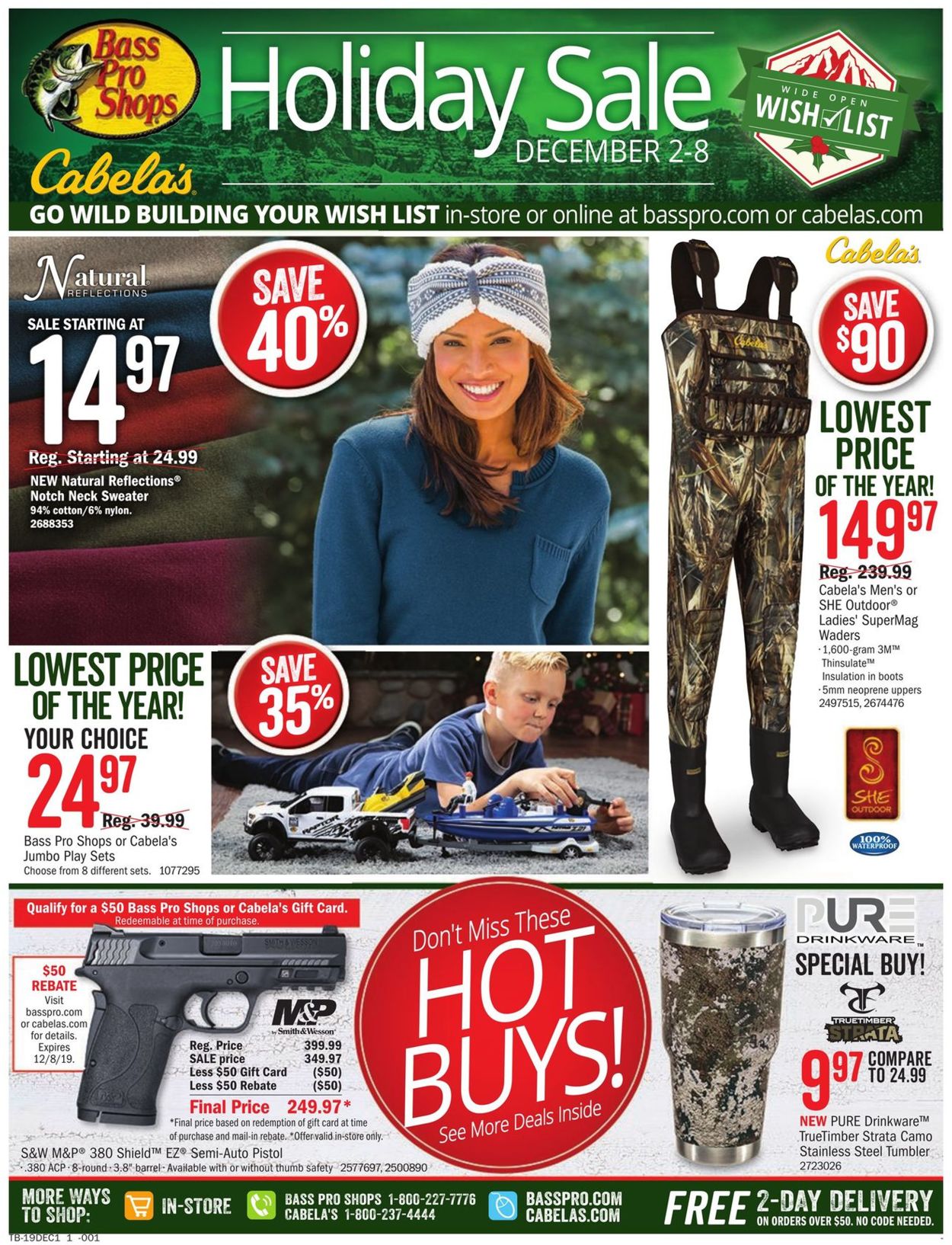 Catalogue Cabela's - Holiday Sale 2019 from 12/02/2019