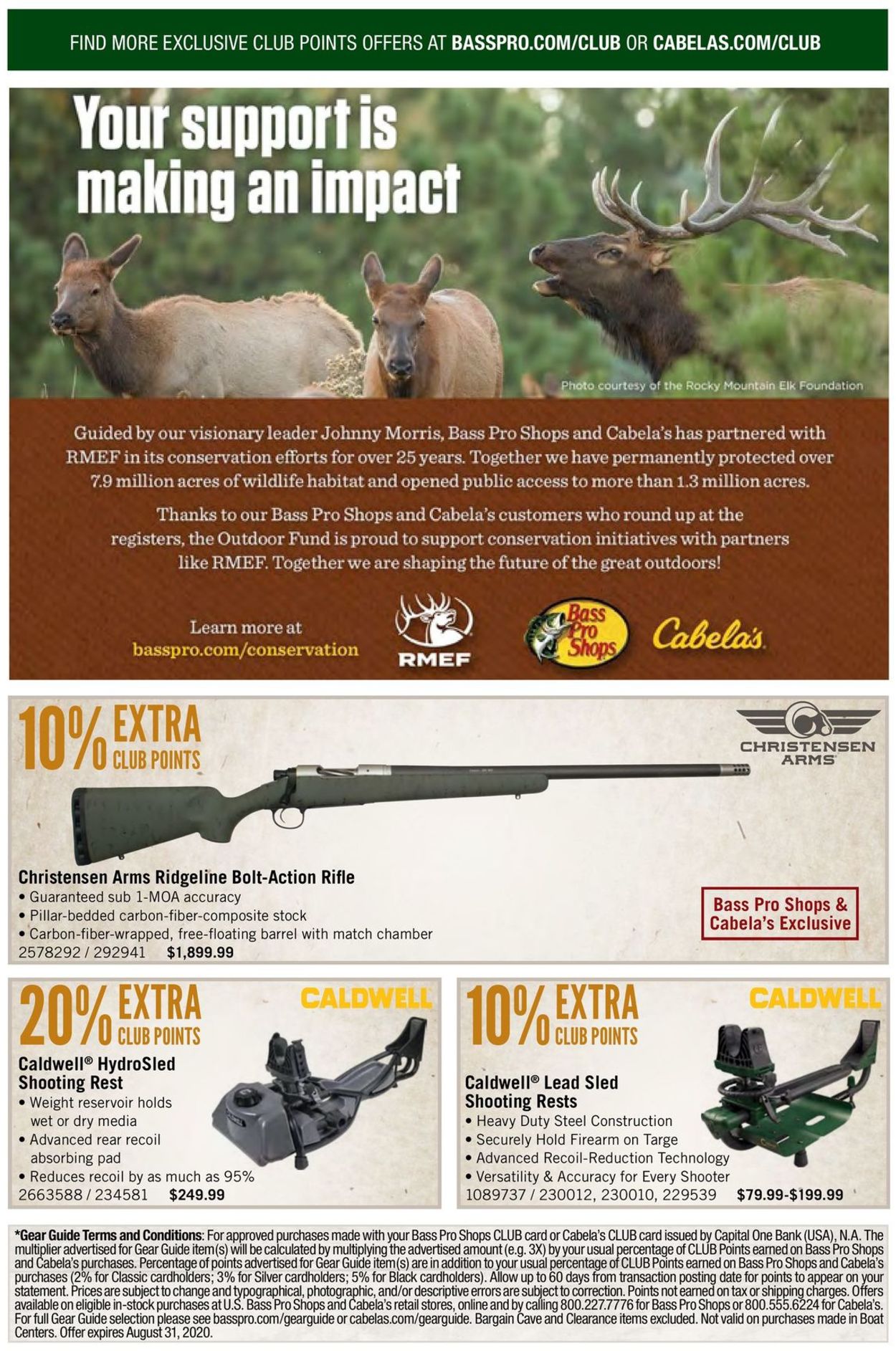 Catalogue Cabela's from 08/01/2020