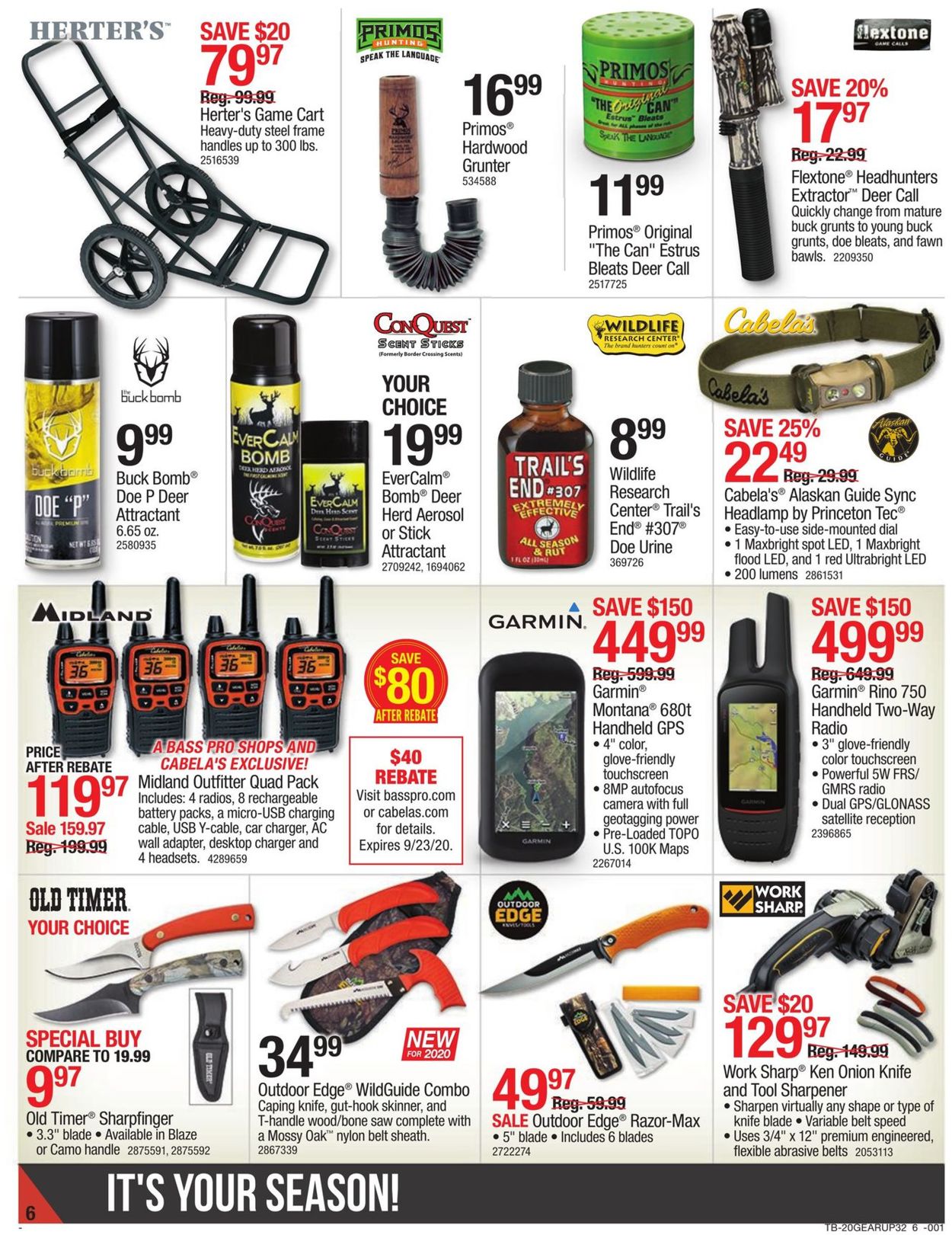 Catalogue Cabela's from 09/10/2020