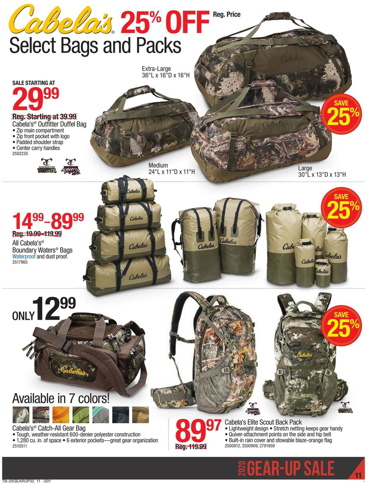 Catalogue Cabela's from 09/10/2020