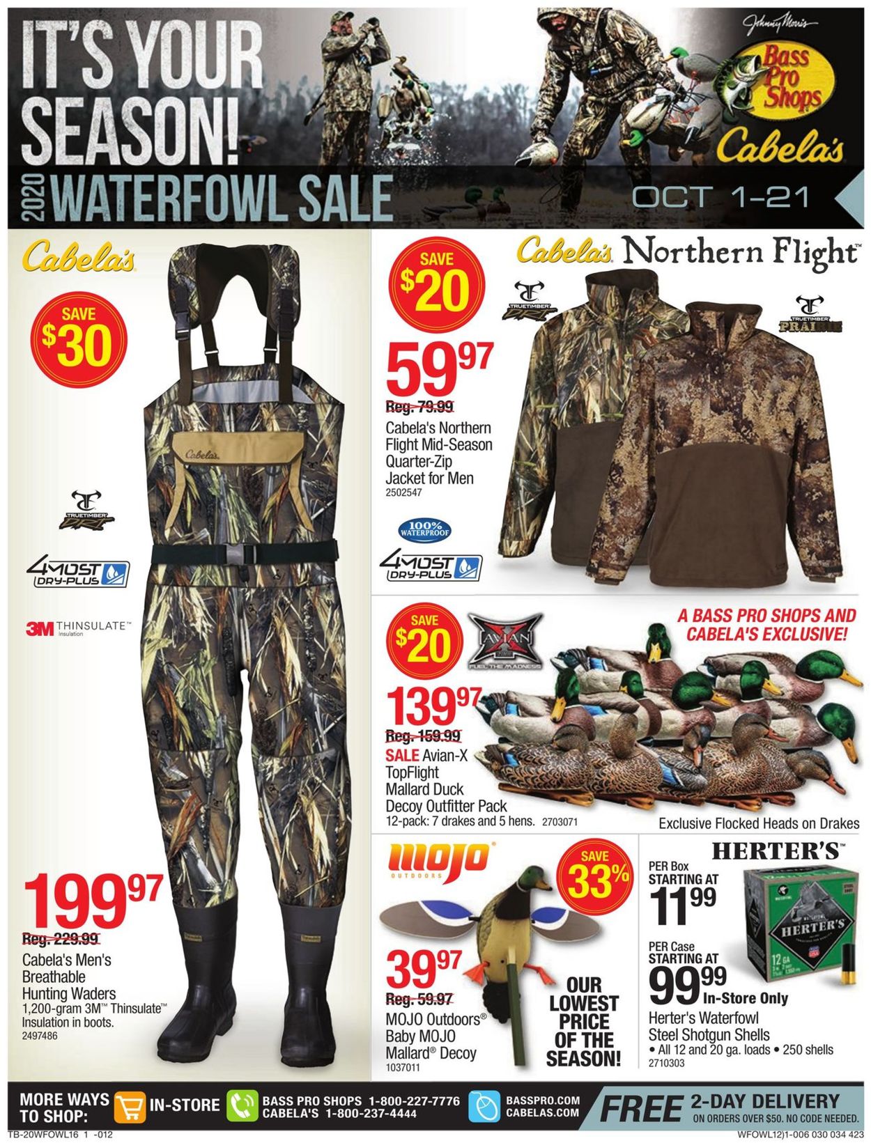 Catalogue Cabela's from 10/01/2020