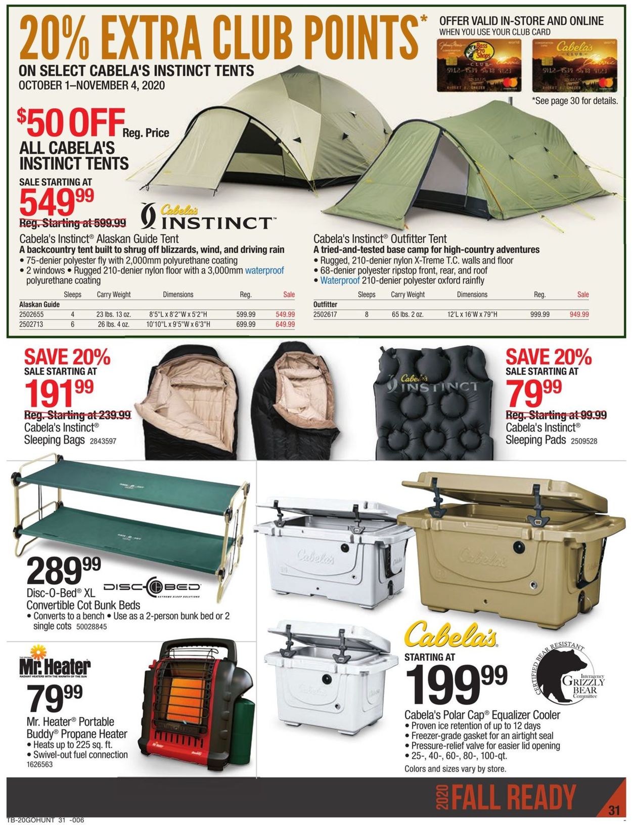 Catalogue Cabela's from 10/22/2020