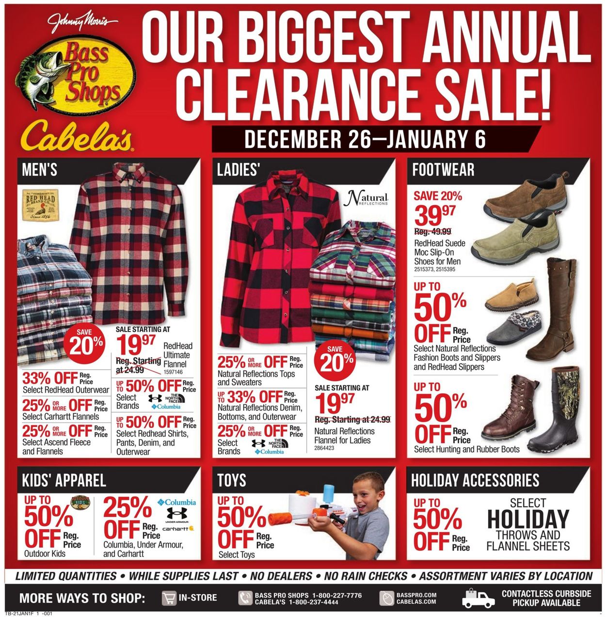 Catalogue Cabela's Annual Clearance Sale!    from 12/26/2020